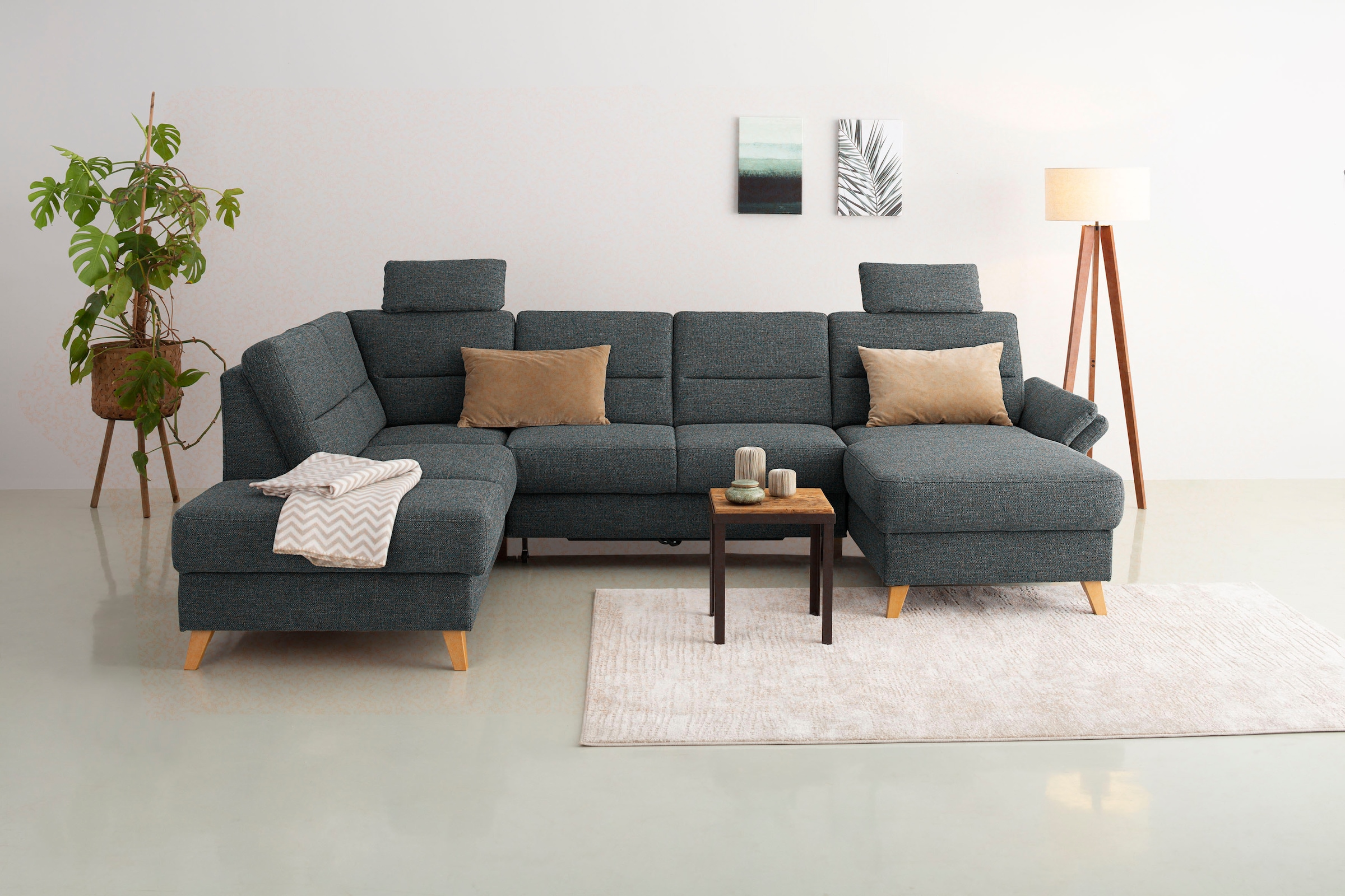 Home affaire "Westerland U-Form" Federkern, wahlweise Bettfunktion, Staurau günstig online kaufen