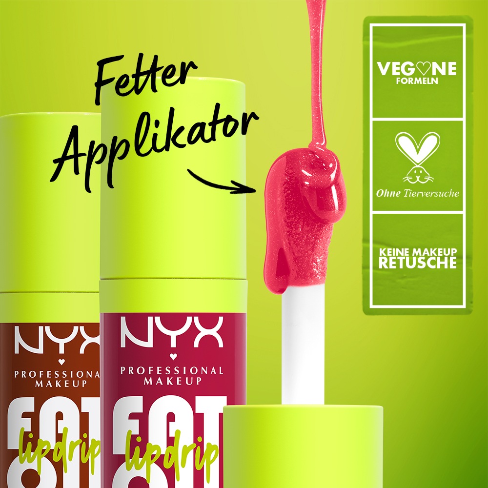 NYX Schmink-Set »NYX Professional Makeup Fat Oil Lip Drip Kit, Lip Glos«, Nicht klebrig, polstert die Lippen auf, pflegt, glänzendes Finish.