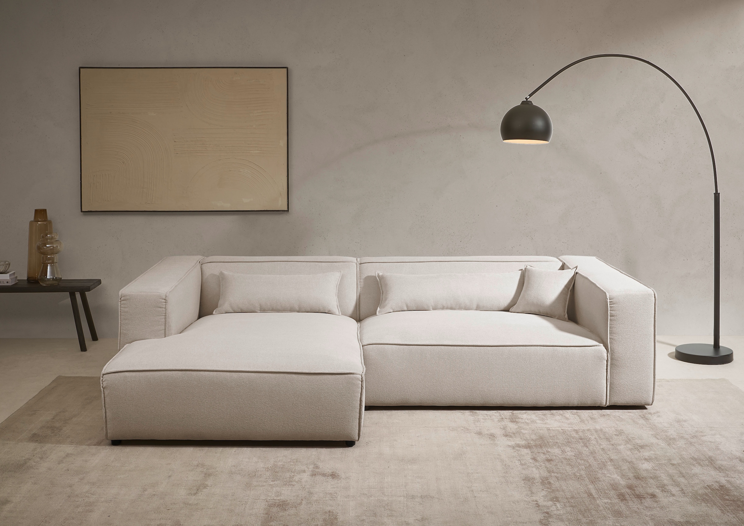 LeGer Home by Lena Gercke Ecksofa "PIARA XXL, Big-Sofa in Cord oder Leineno günstig online kaufen