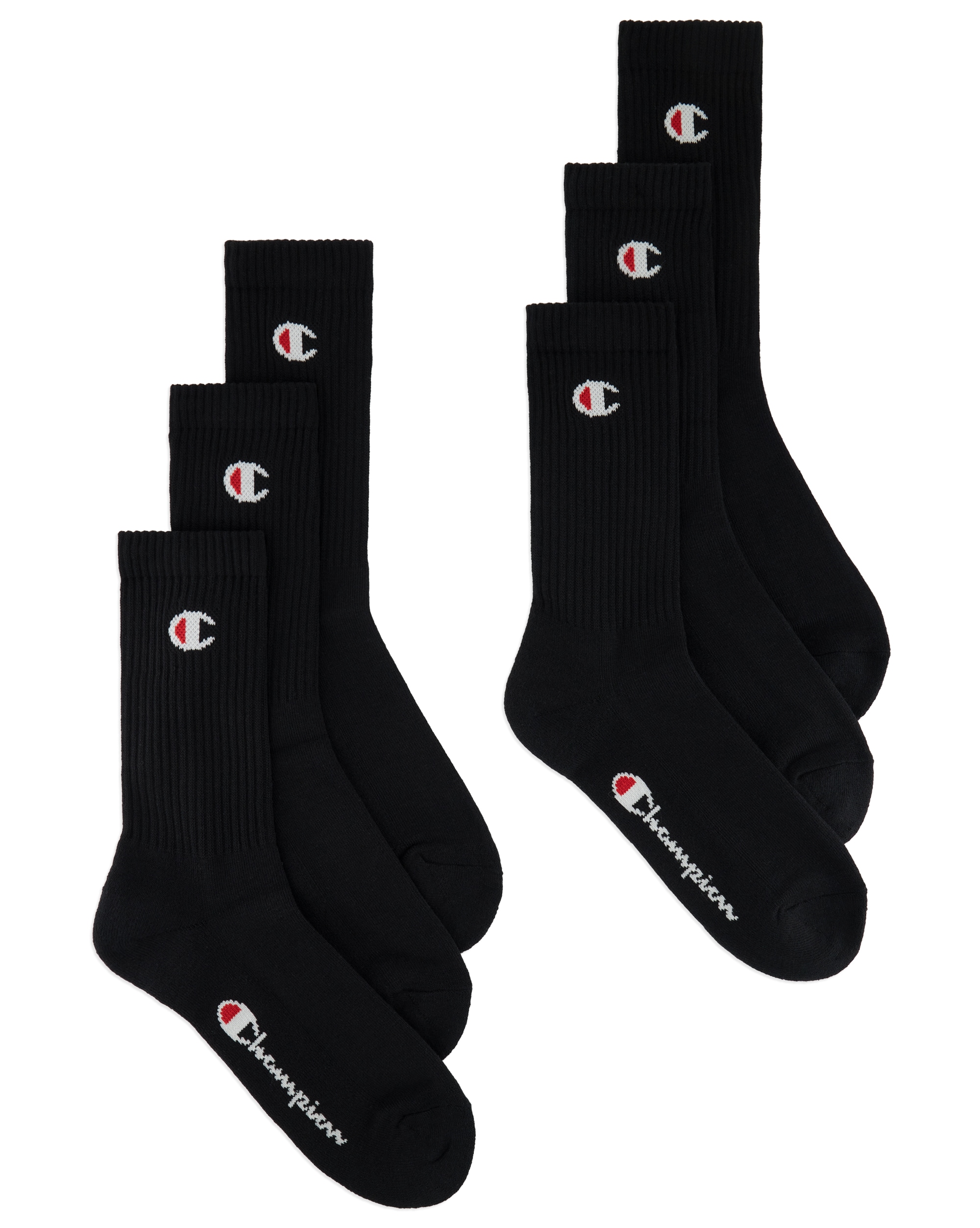 Champion Tennissocken Packung, 6 Paar tlg. 6er-Pack, sportliche Tennissocken, mit Logoschriftzügen, aus Baumwolle