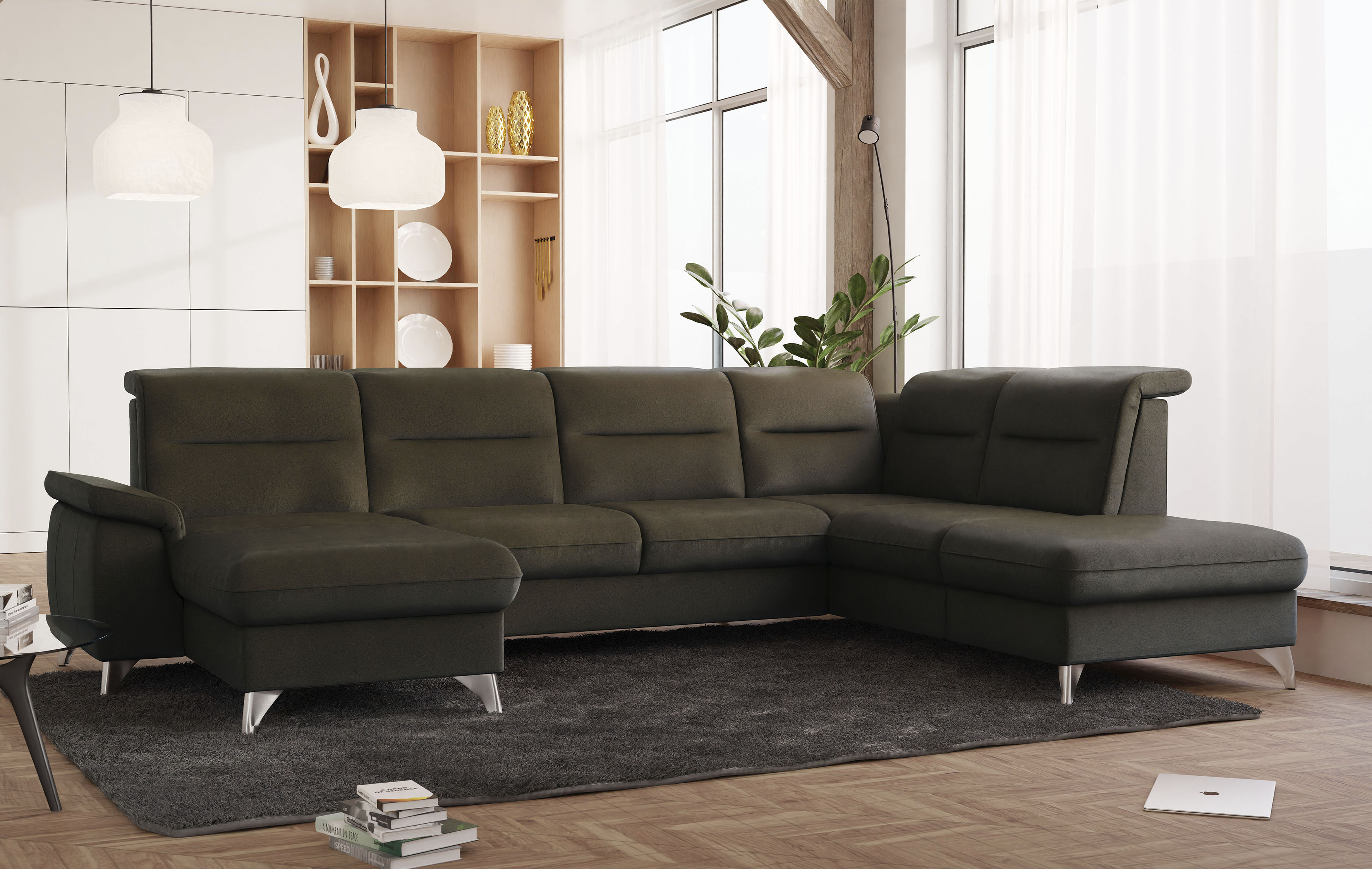 sit&more Wohnlandschaft "Astoria U-Form" wahlweise mit motorischer Relaxfunktion