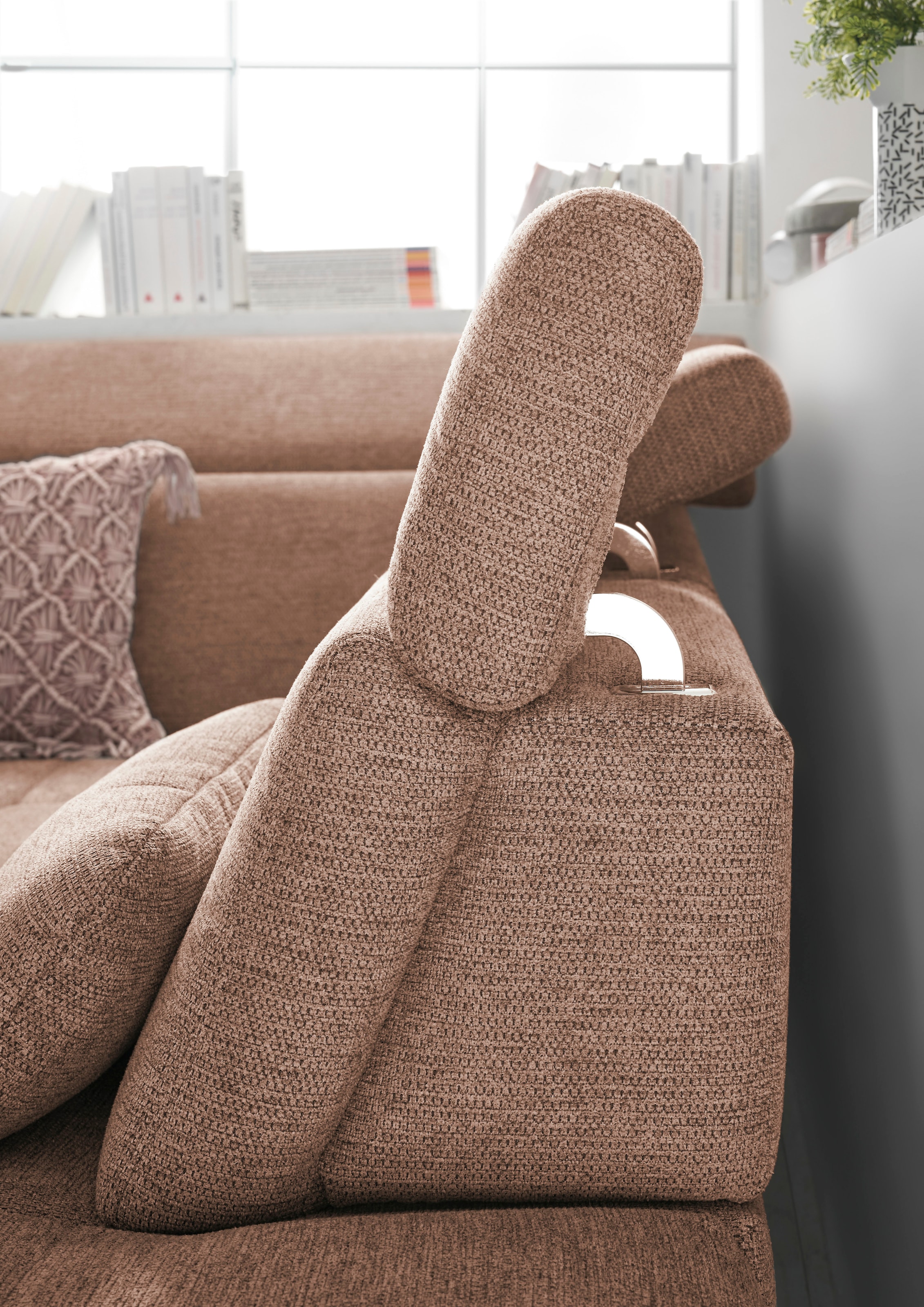 set one by Musterring Ecksofa »SO 3400 Sitzhöhe 47cm oder 49cm, Sitztiefe verstellbar, B/T 317/220 cm«, Kaltschaumpolsterung, Flachgewebe, whlw. mit weiteren Funktionen