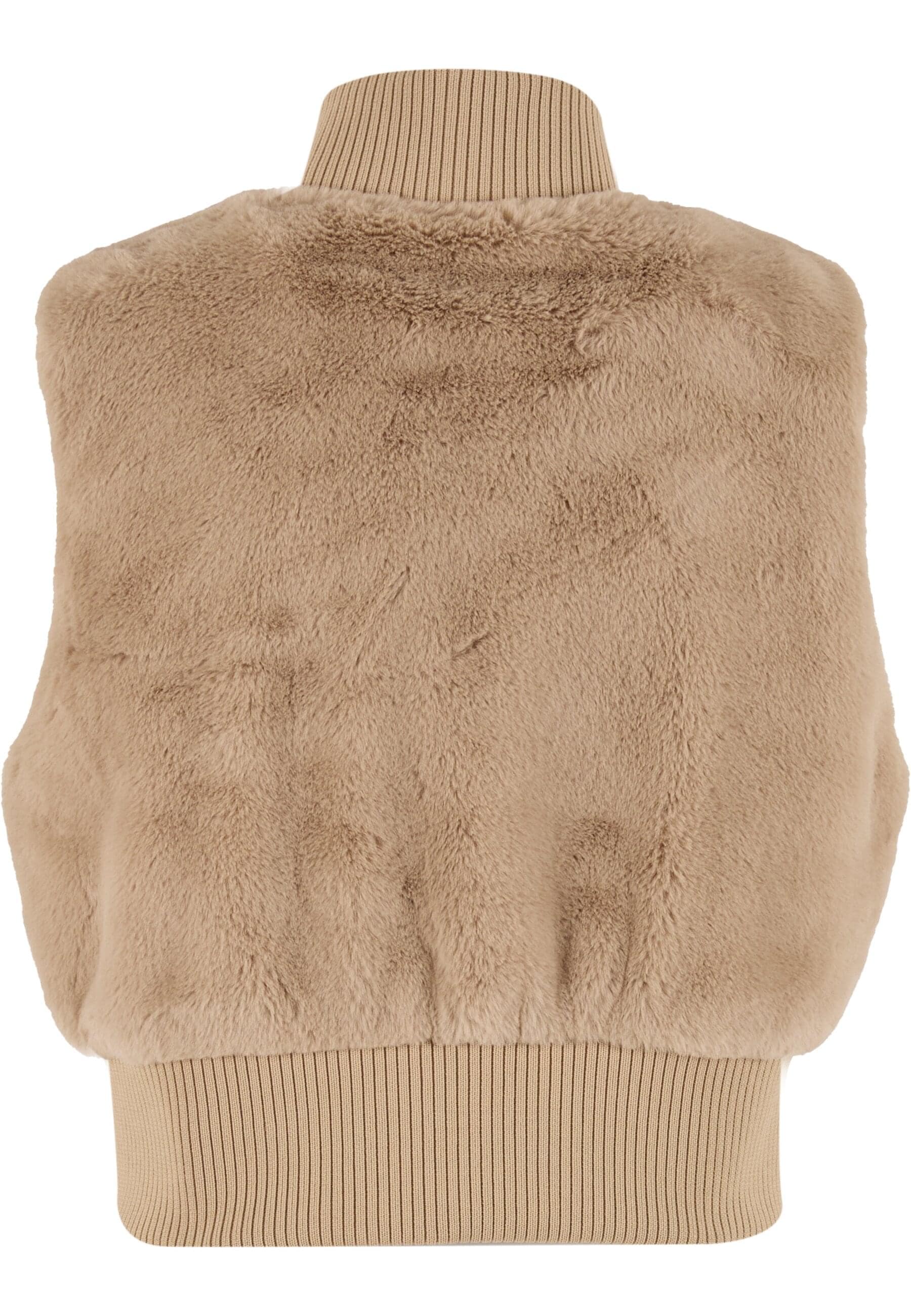 URBAN CLASSICS Steppweste »Urban Classics Ladies Cropped Faux Fur Vest«