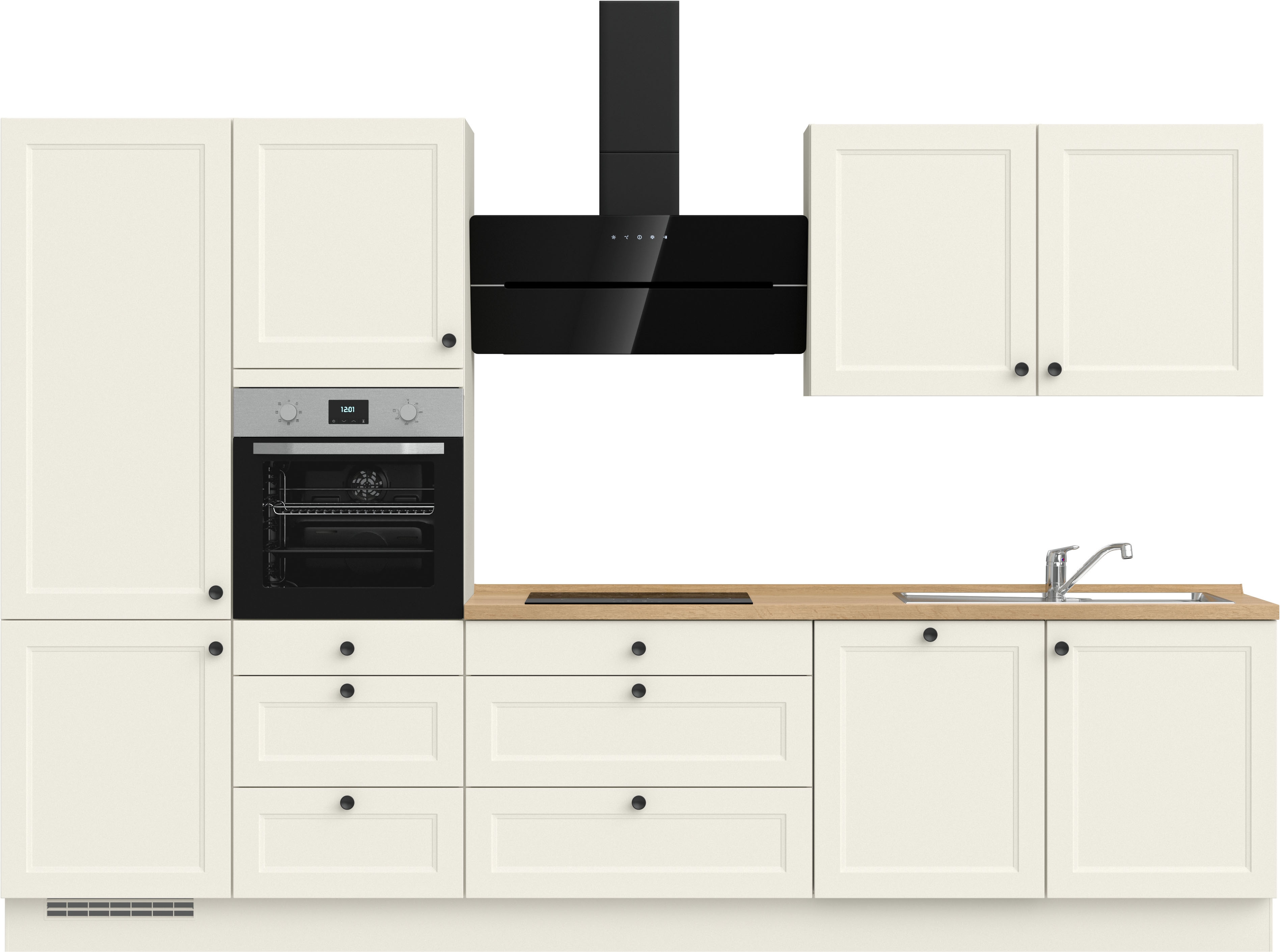 nobilia Küchenzeile ""Cascada II", NEU: individuell anpassbar mit gratis Profi-Beratung" vormontiert, Breite 330 cm, Ausrichtung wählbar, wahlw. mit E-Geräten