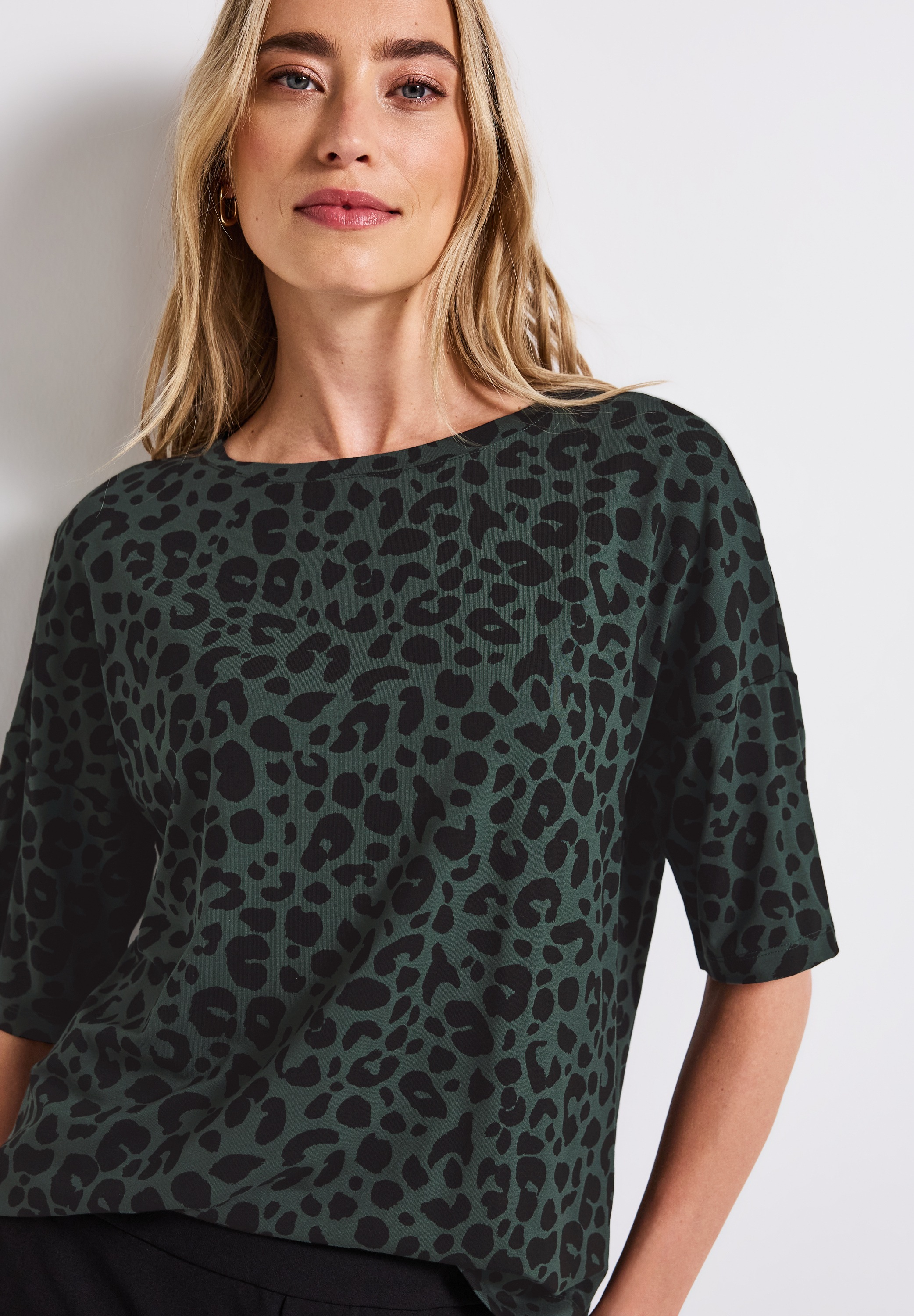 STREET ONE T-Shirt "NEW CRISTA", im Leo-Look günstig online kaufen