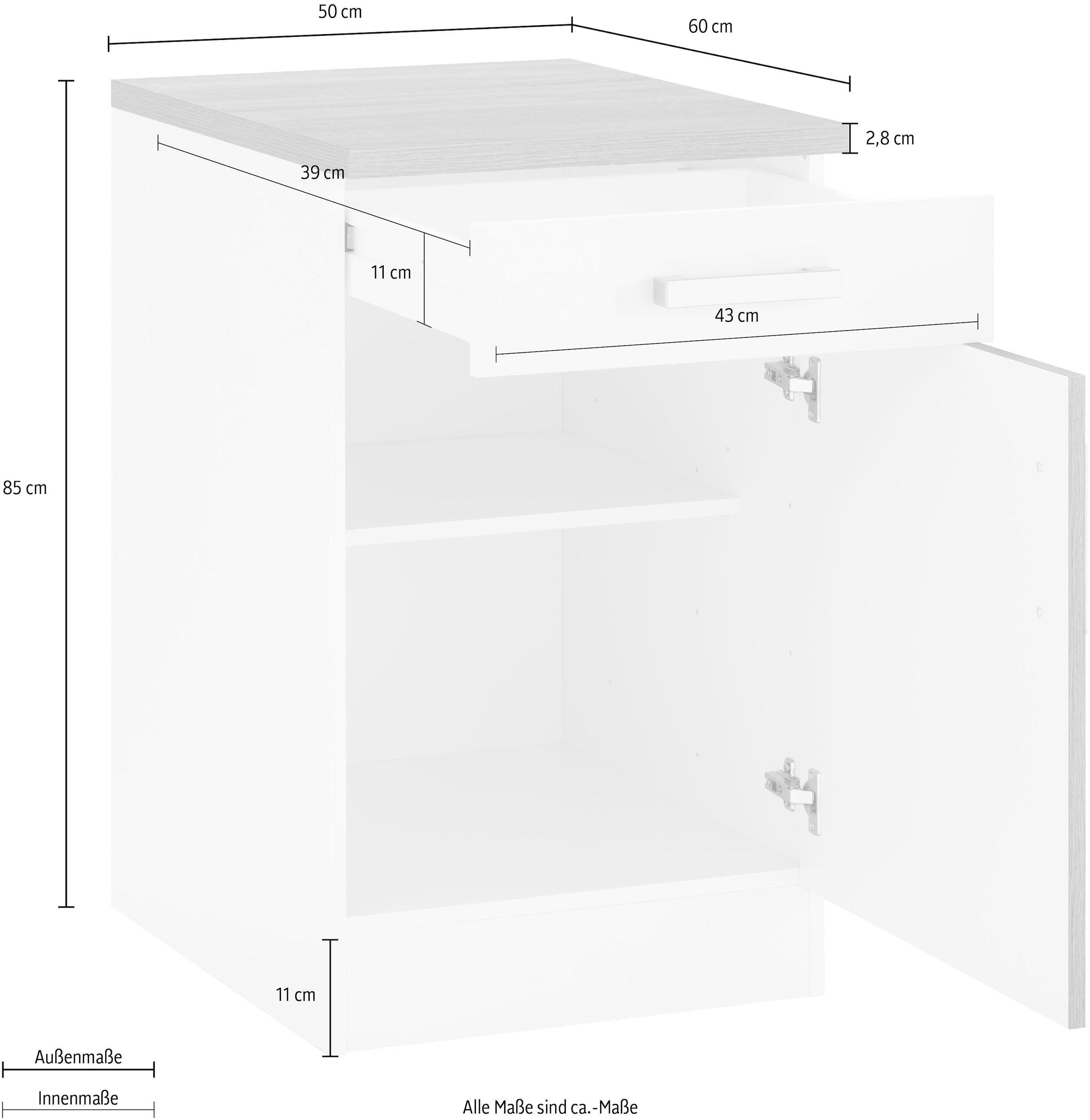 KOCHSTATION Unterschrank »KS-Gera«, Breite 50 cm