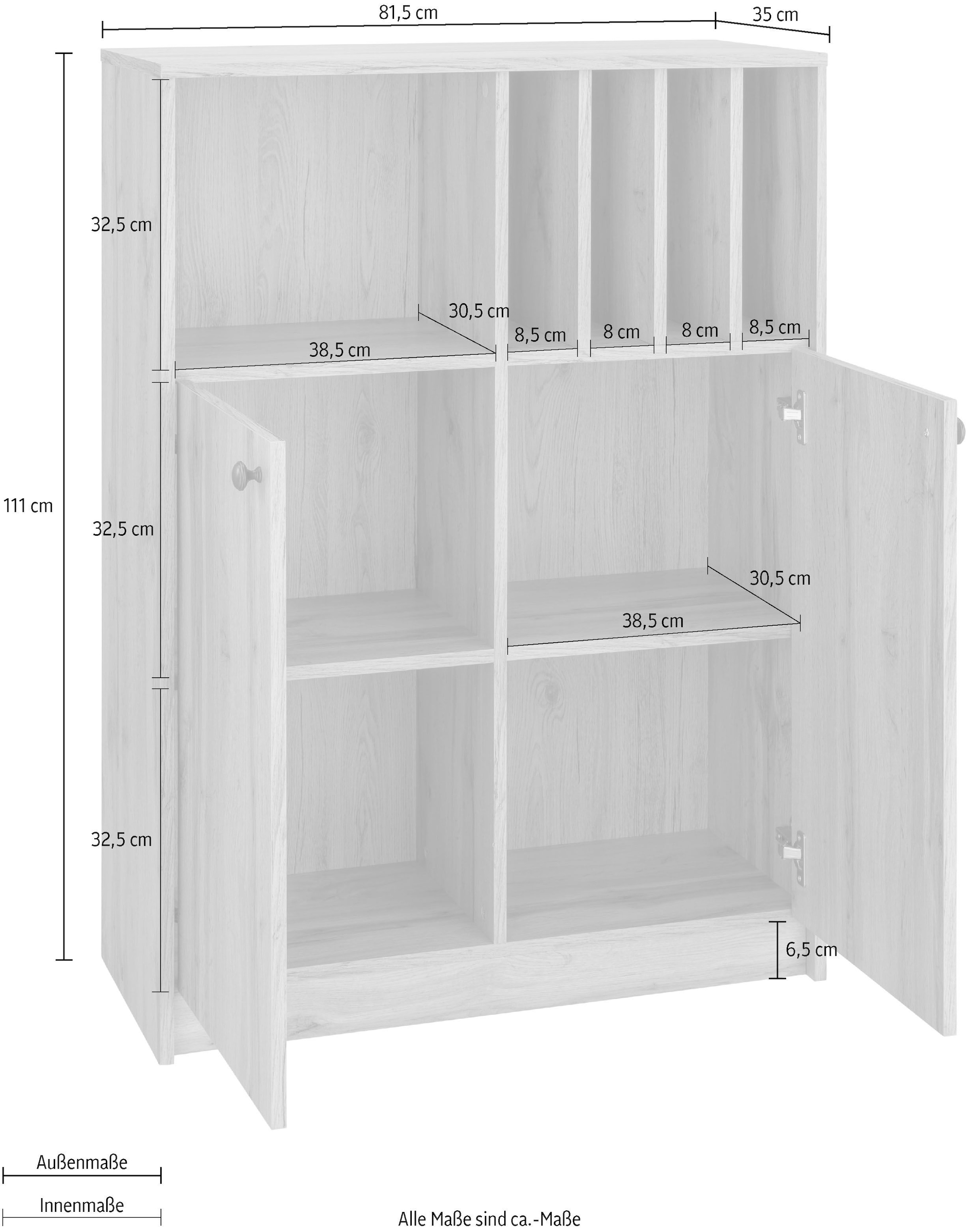 Kommode Aktenschrank 5 Fächer \