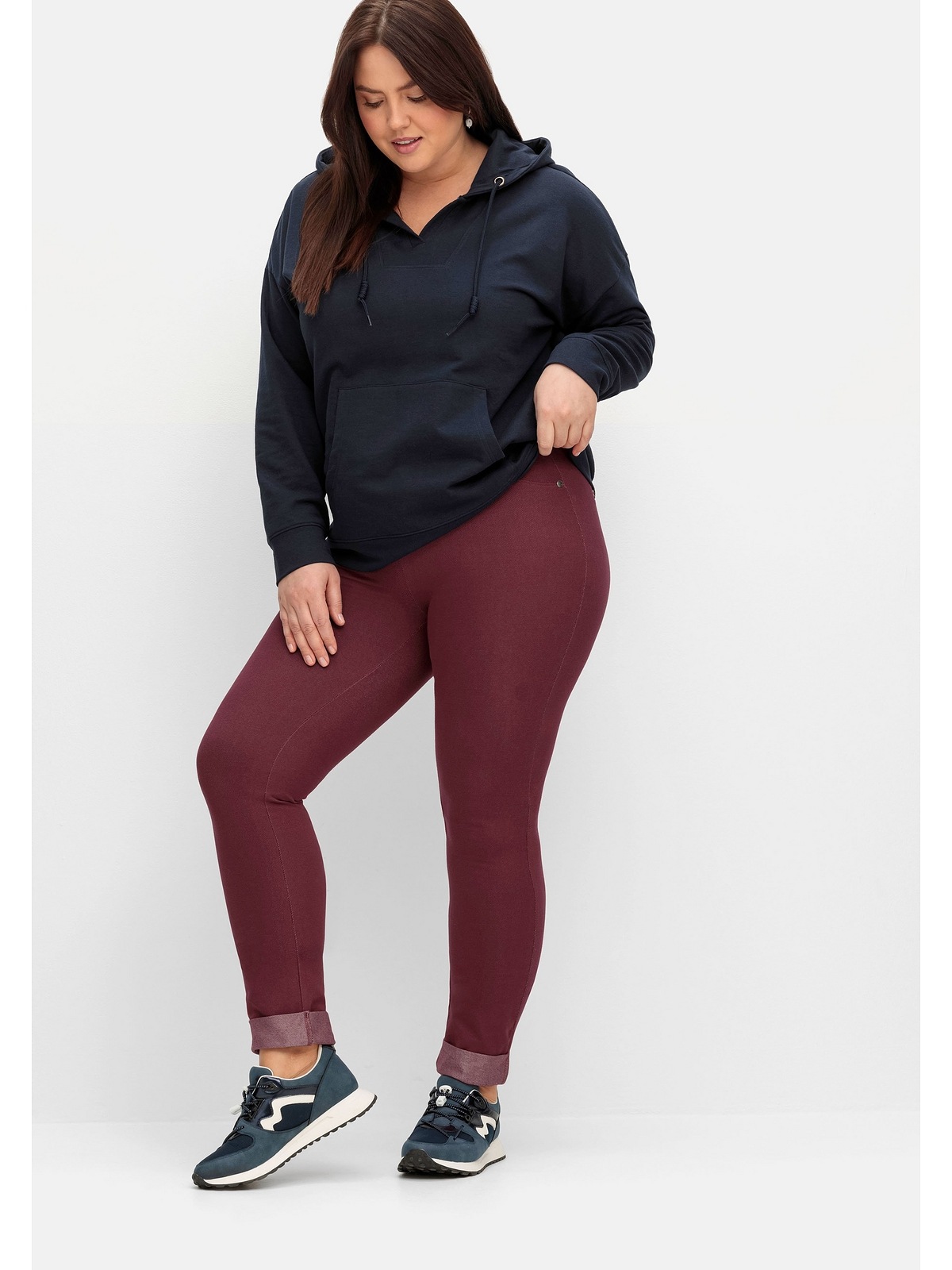 Sheego Leggings Saum Aufschlag BAUR mit | fixiertem Größen«, kaufen am »Große