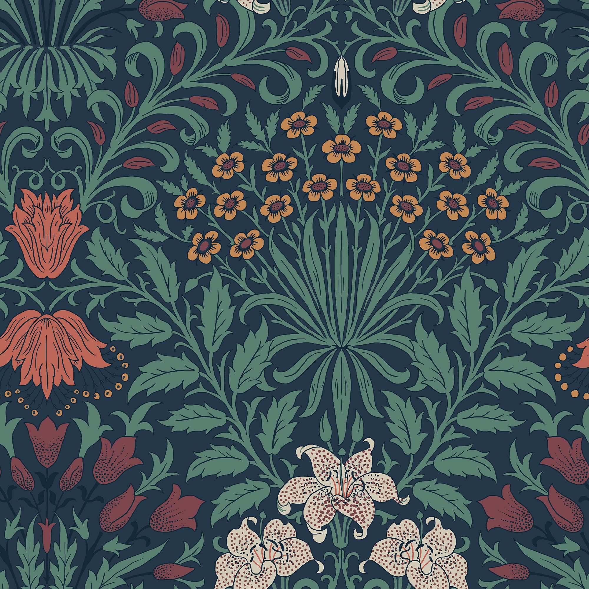 WILLIAM MORRIS AT HOME Vliestapete »Garden Moonlight«, Motiv, Design Tapeten