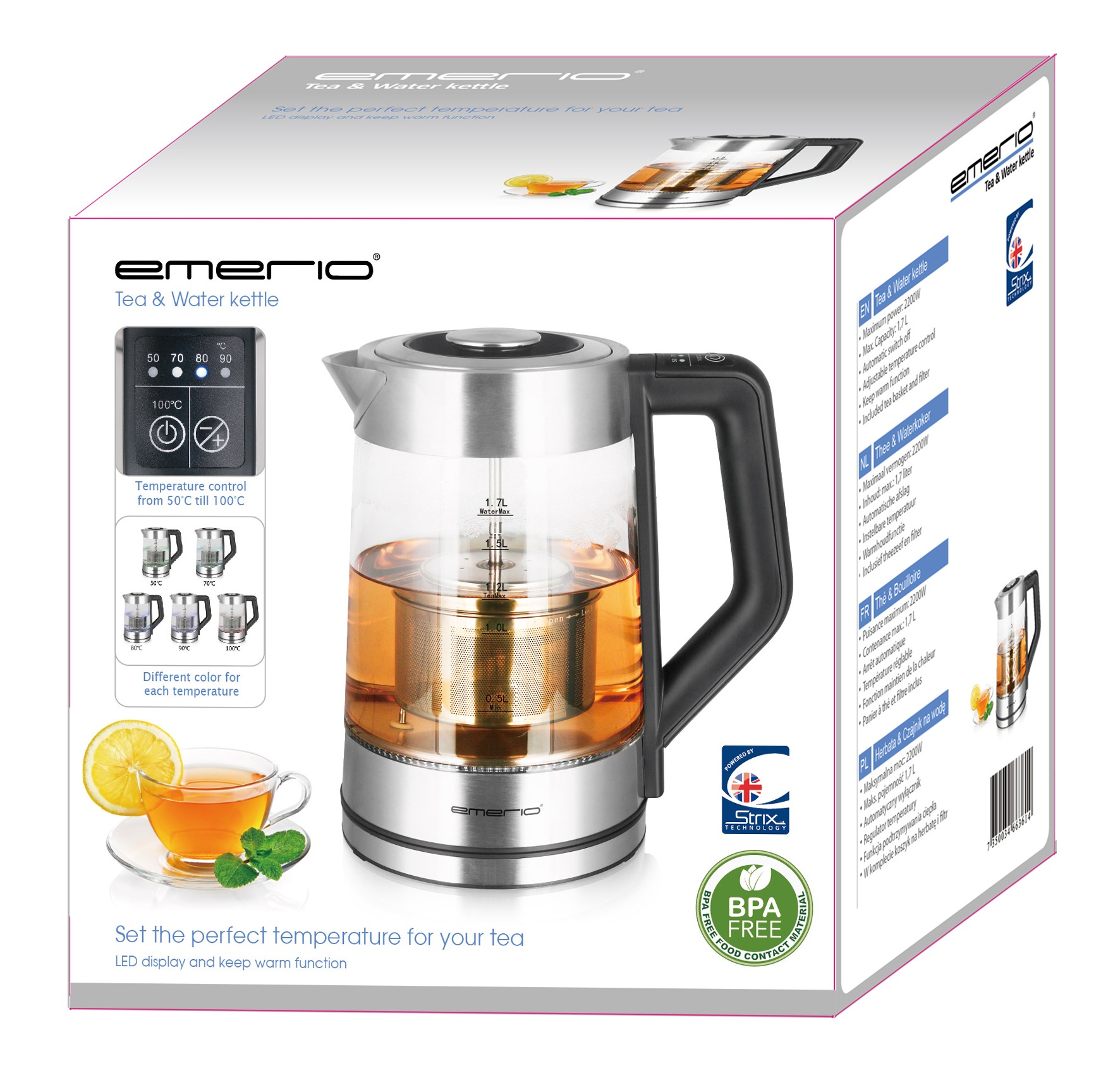 Emerio Wasser-/Teekocher »WK-122730«, 2200 W