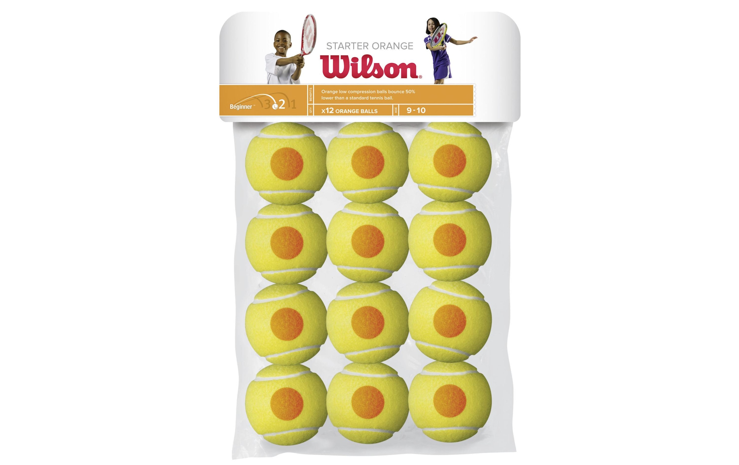 Wilson Gelb Set Aus 12 Tennisbällen Starter Orange - Image 5