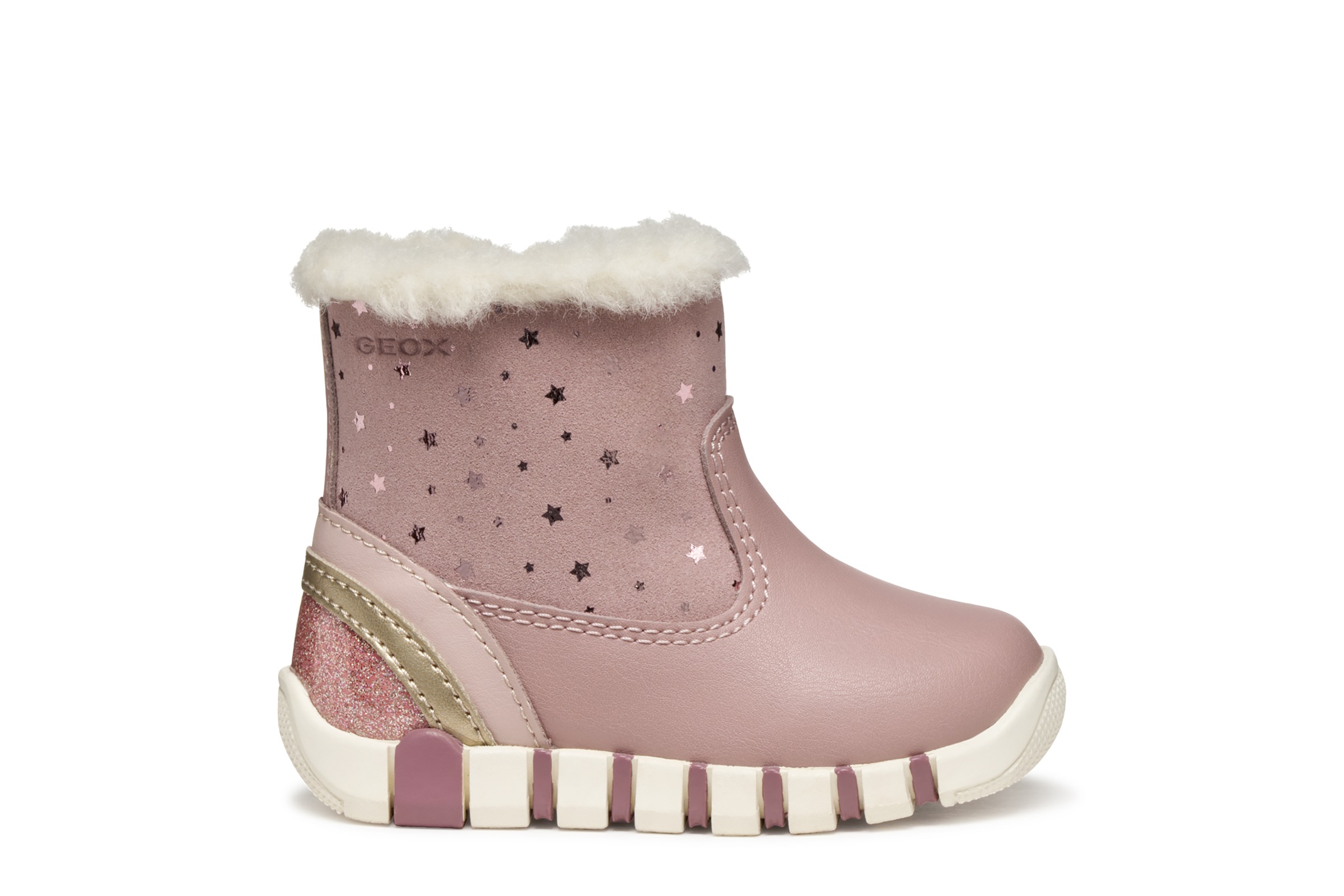 Geox Lauflernschuh »B IUPIDOO GIRL«  Winterstiefel, Stiefelette, Warmfutter, Größenschablone zum Download