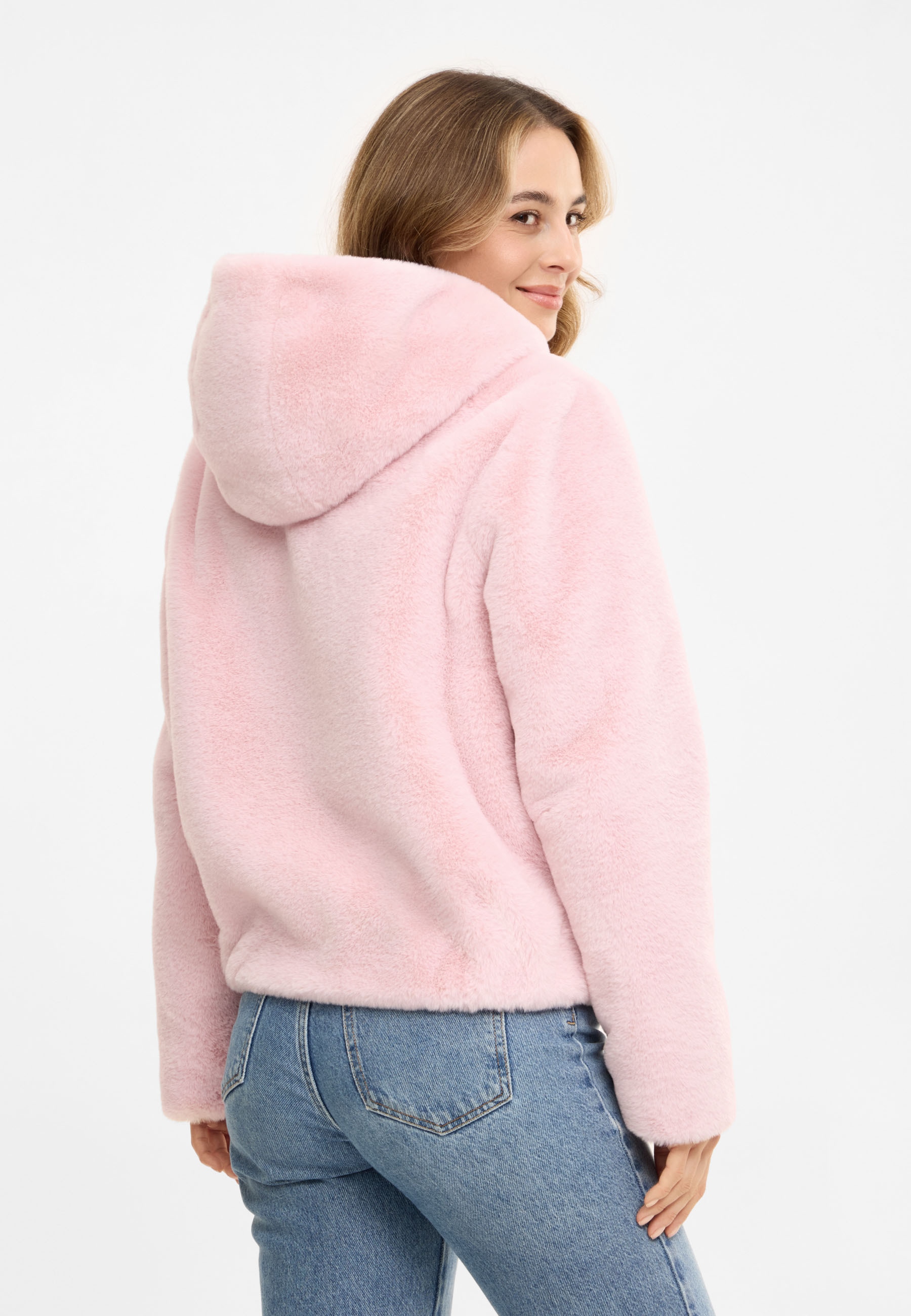 Frieda & Freddies Winterjacke »Frieda & Freddies Fake-Fur-Jacke mit Kapuze«