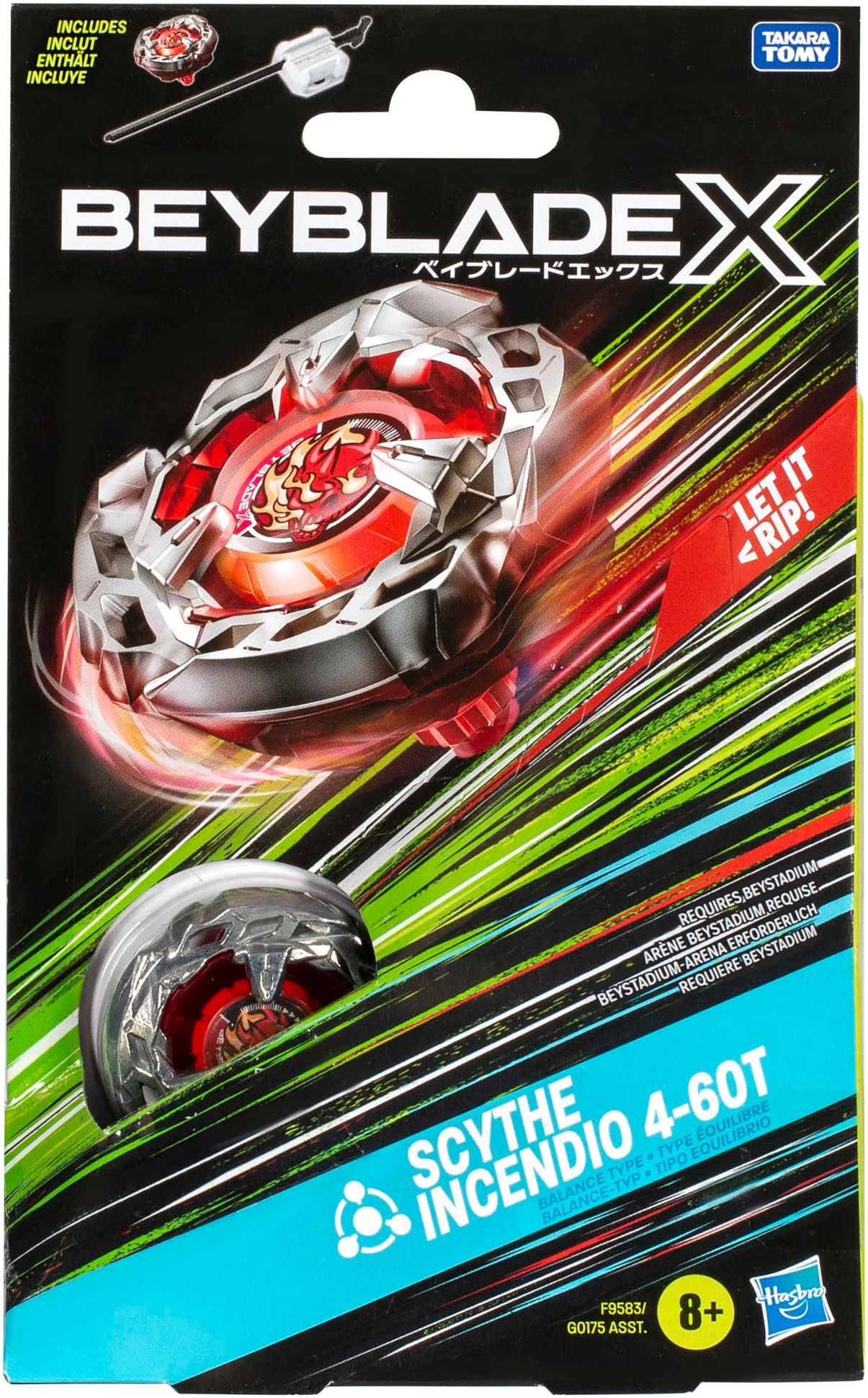 Hasbro Speed-Kreisel »Beyblade X Scythe Incendio 4-60T Starter Pack«
