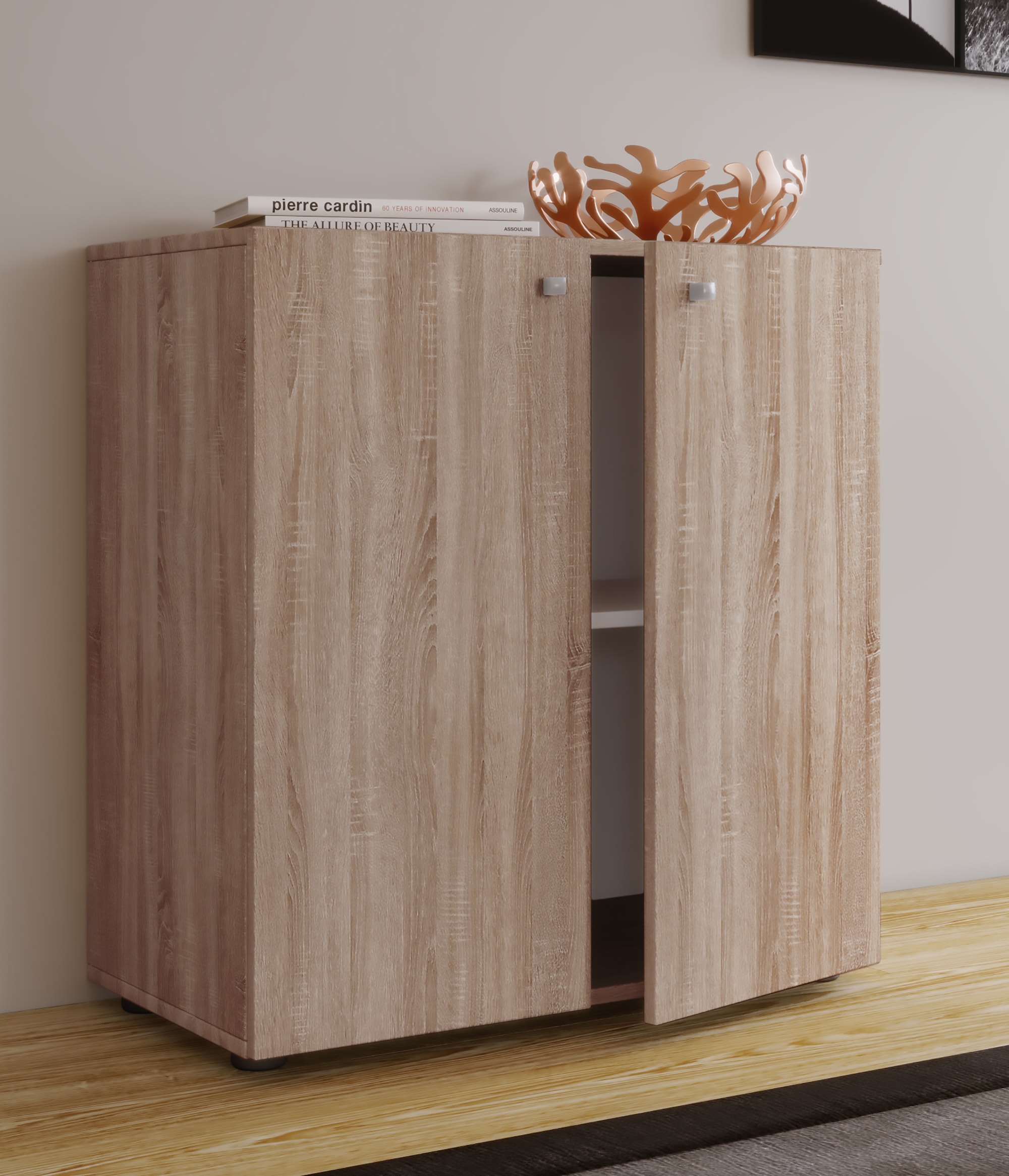 VCM Kommode »Holz Kommode Sideboard Anrichte Vandol 1 Drehtüren«