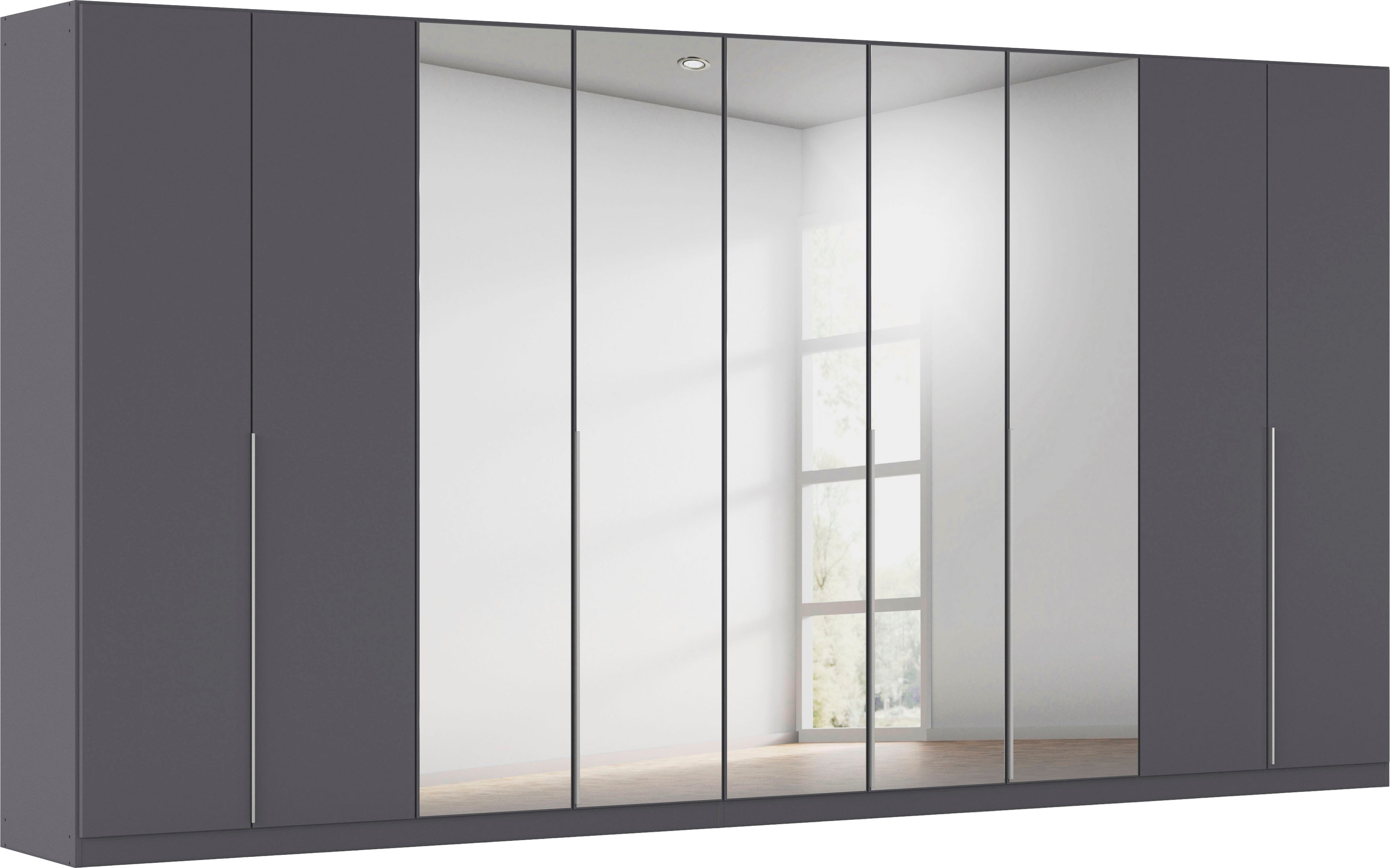 OTTO home Drehtürenschrank "Kleiderschrank Schrank Garderobe AGORDO mit Dekor- oder Hochglanzfront" in zwei Griff-Farben, Breiten 91-405 cm, durchdachte Innenausstattung, in 8 Breiten und 2 Höhen MADE IN GERMANY
