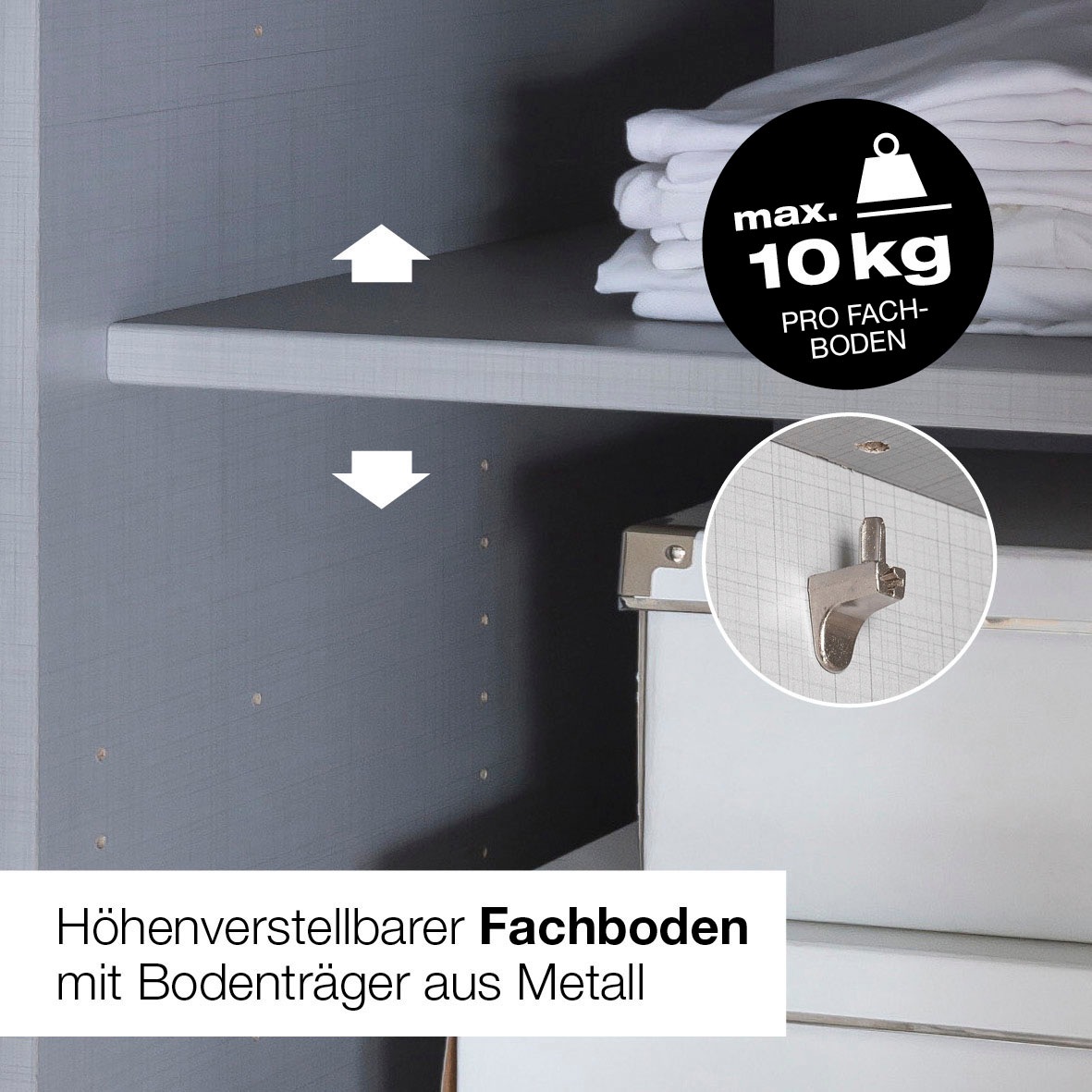 Wimex Schwebetürenschrank »Katar, Kleiderschrank erhältlich in den Breiten 225cm und 270cm« inkl. Spiegel, Akzente in Gold