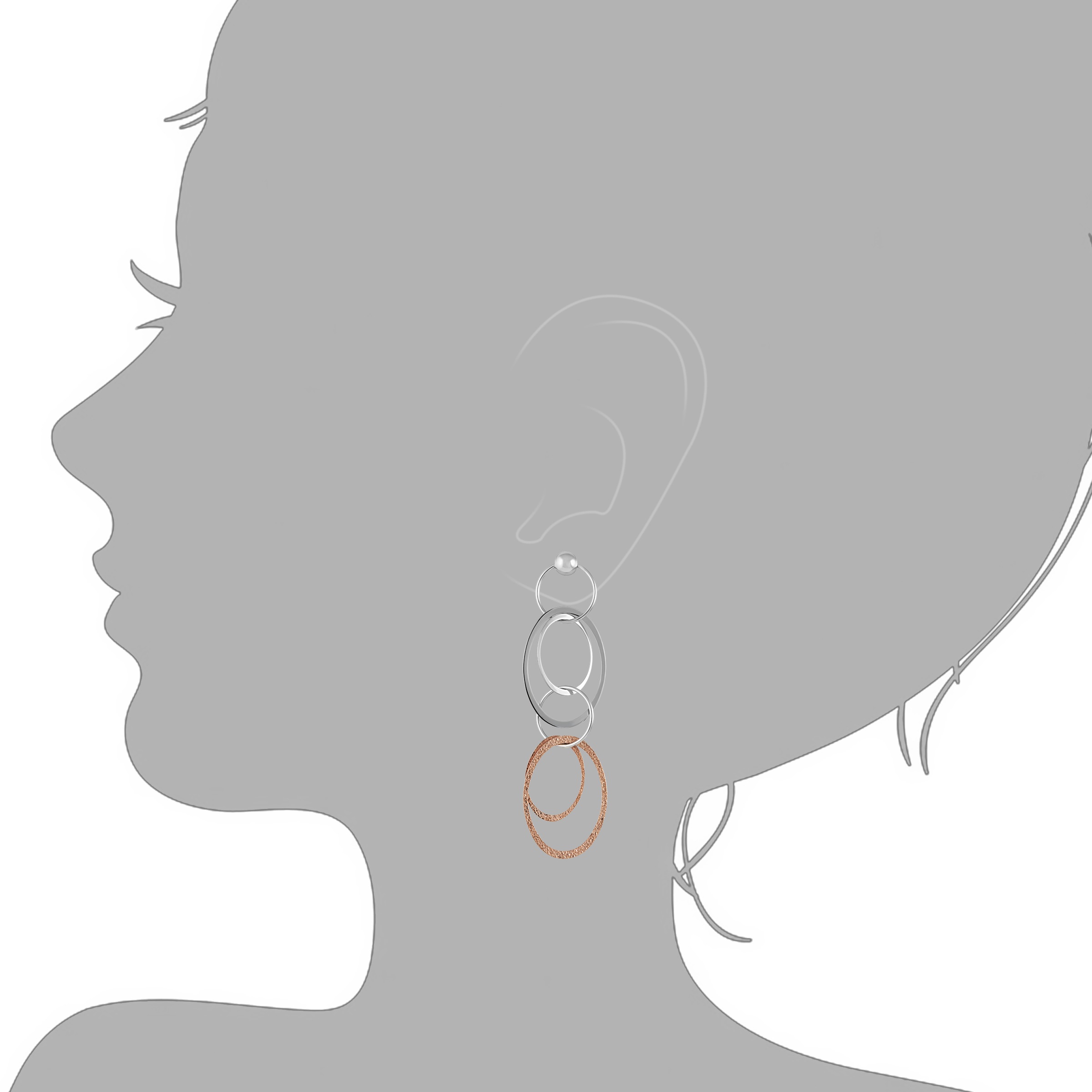 CELESTA Paar Ohrhänger »925/- Sterling Silber zweifarbig«