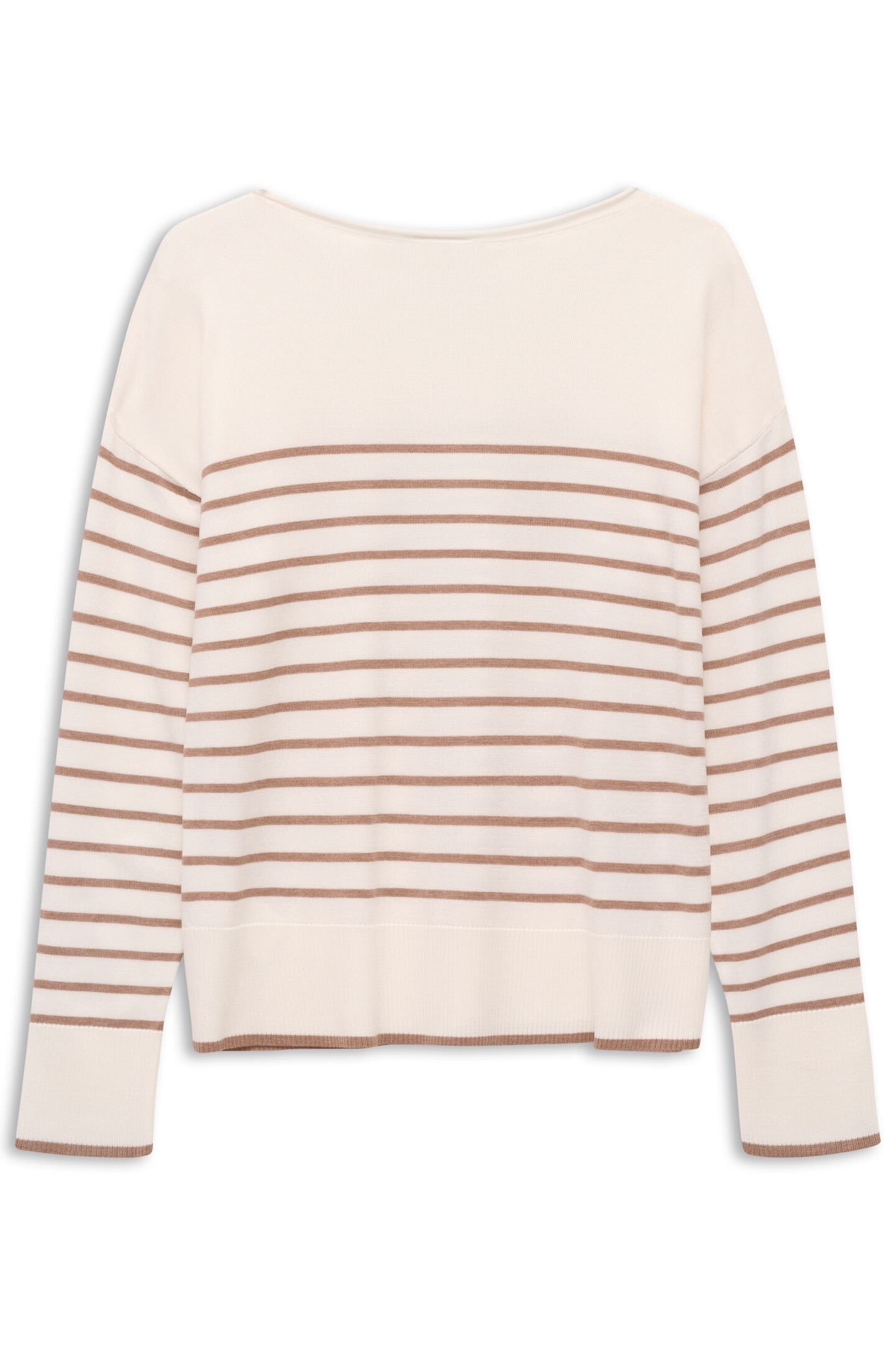 bugatti Rundhalspullover »Regular Fit« mit Streifen