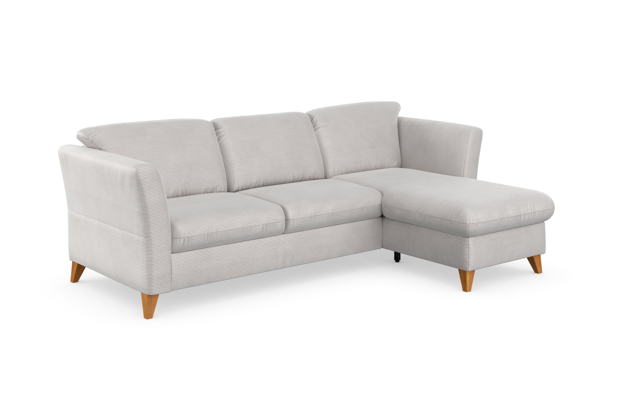 Ecksofa HOME AFFAIRE "Trelleborg L-Form", silber, B:249cm H:86cm T:162cm, 95% Polyester, 5% Polyamid, Sofas, Ecksofa, wahlweise mit Bettfunktion und Bettkasten, inkl. Federkern-Polsterung 9
