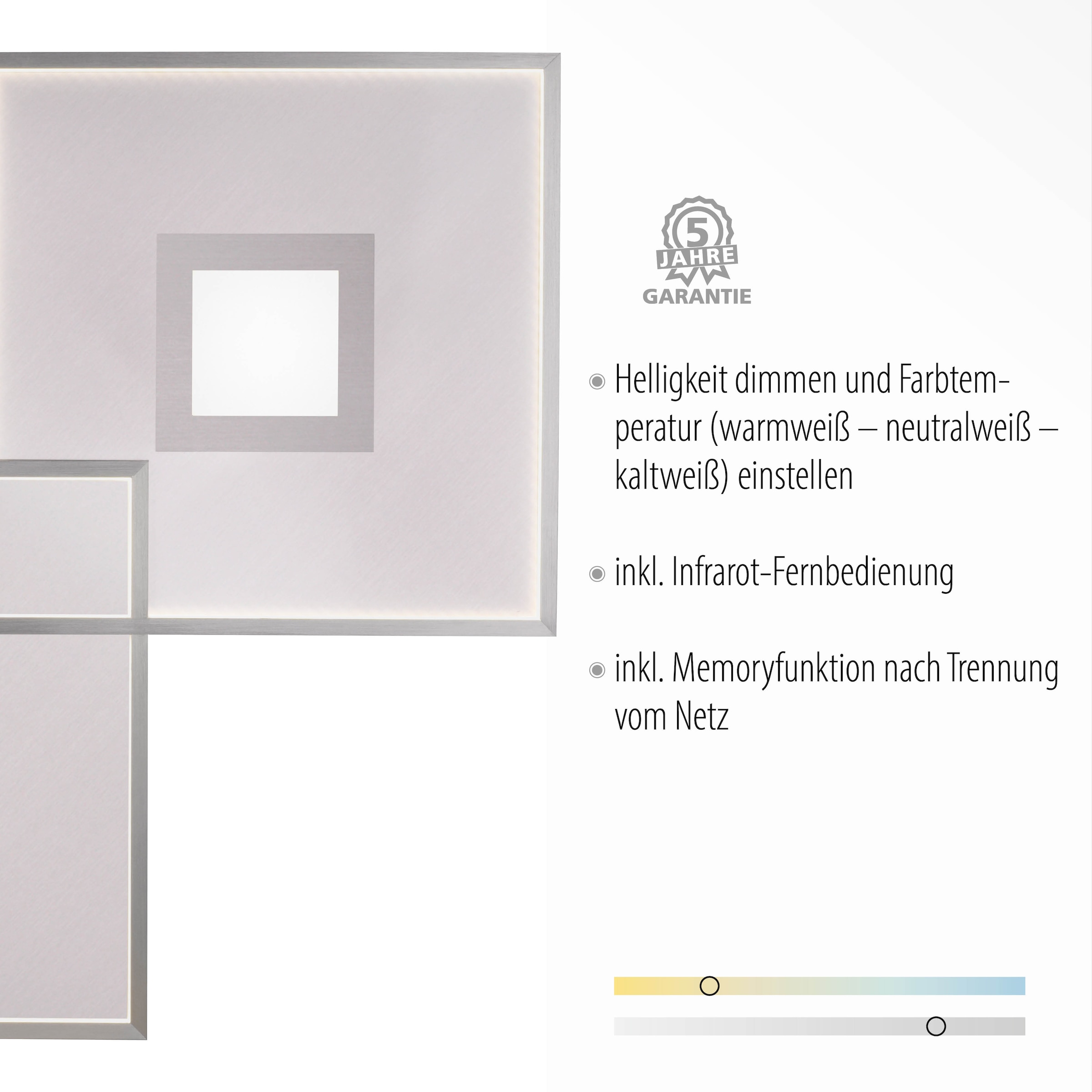 Paul Neuhaus LED Deckenleuchte »AMARA«, 2 flammig, Leuchtmittel LED-Board | LED fest integriert, Fernbedienung, Infrarot inkl.