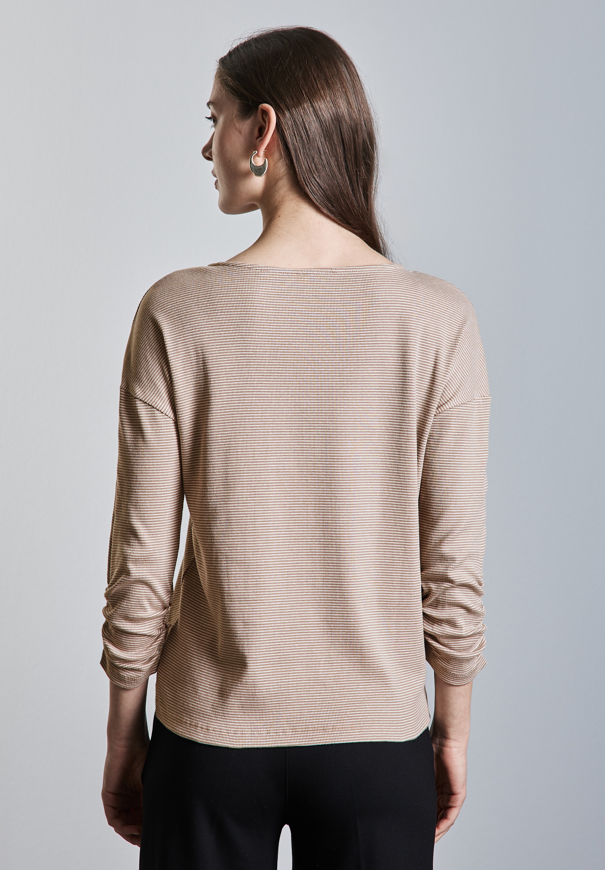 STREET ONE 3/4-Arm-Shirt, mit U-Boot-Ausschnitt
