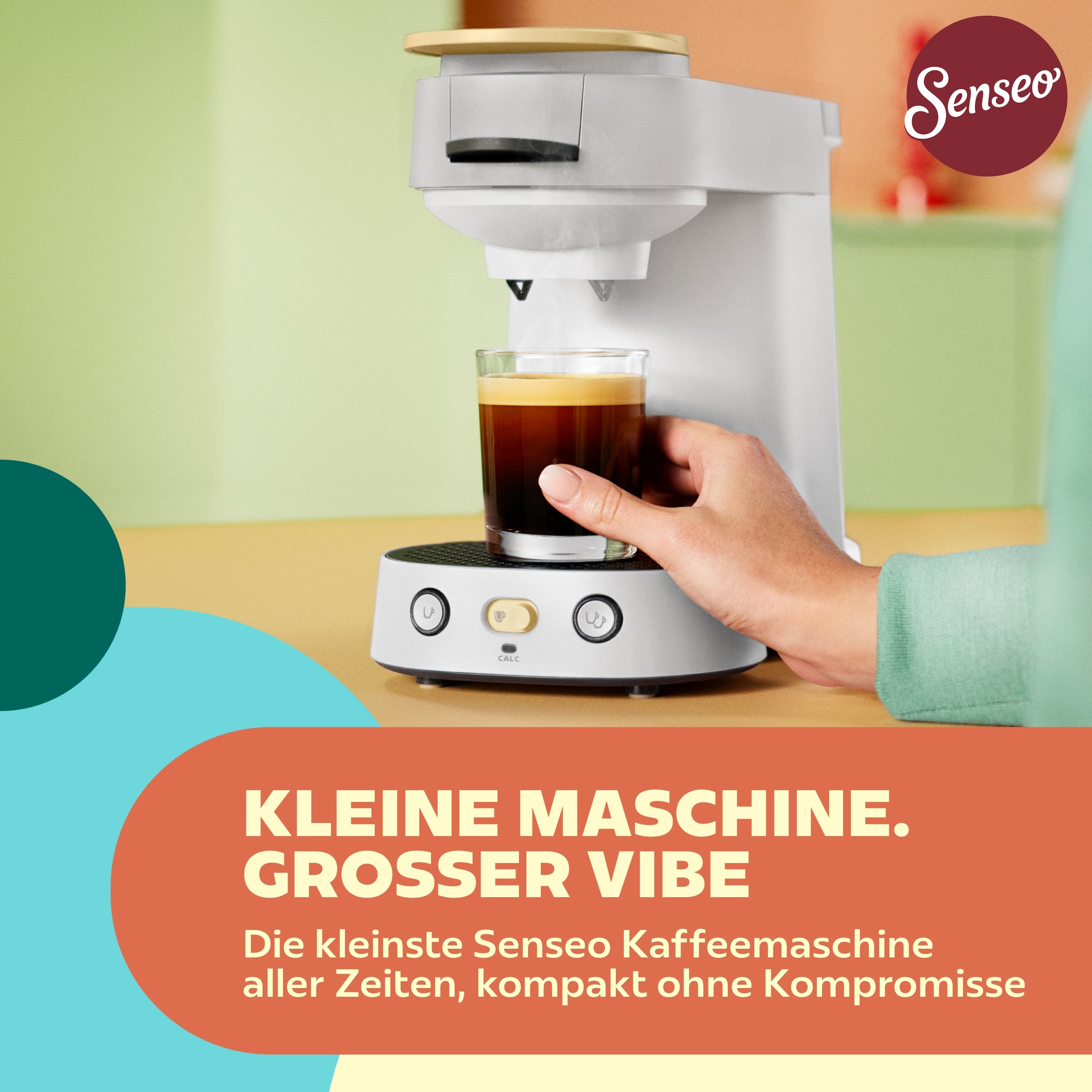 Philips Kaffeepadmaschine »Vibe CSA225/50, mit zwei Kaffee-Einstellungen« kompakt; mit Memory-Funktion u. 0,9-Liter herausnehmbarem Wassertank