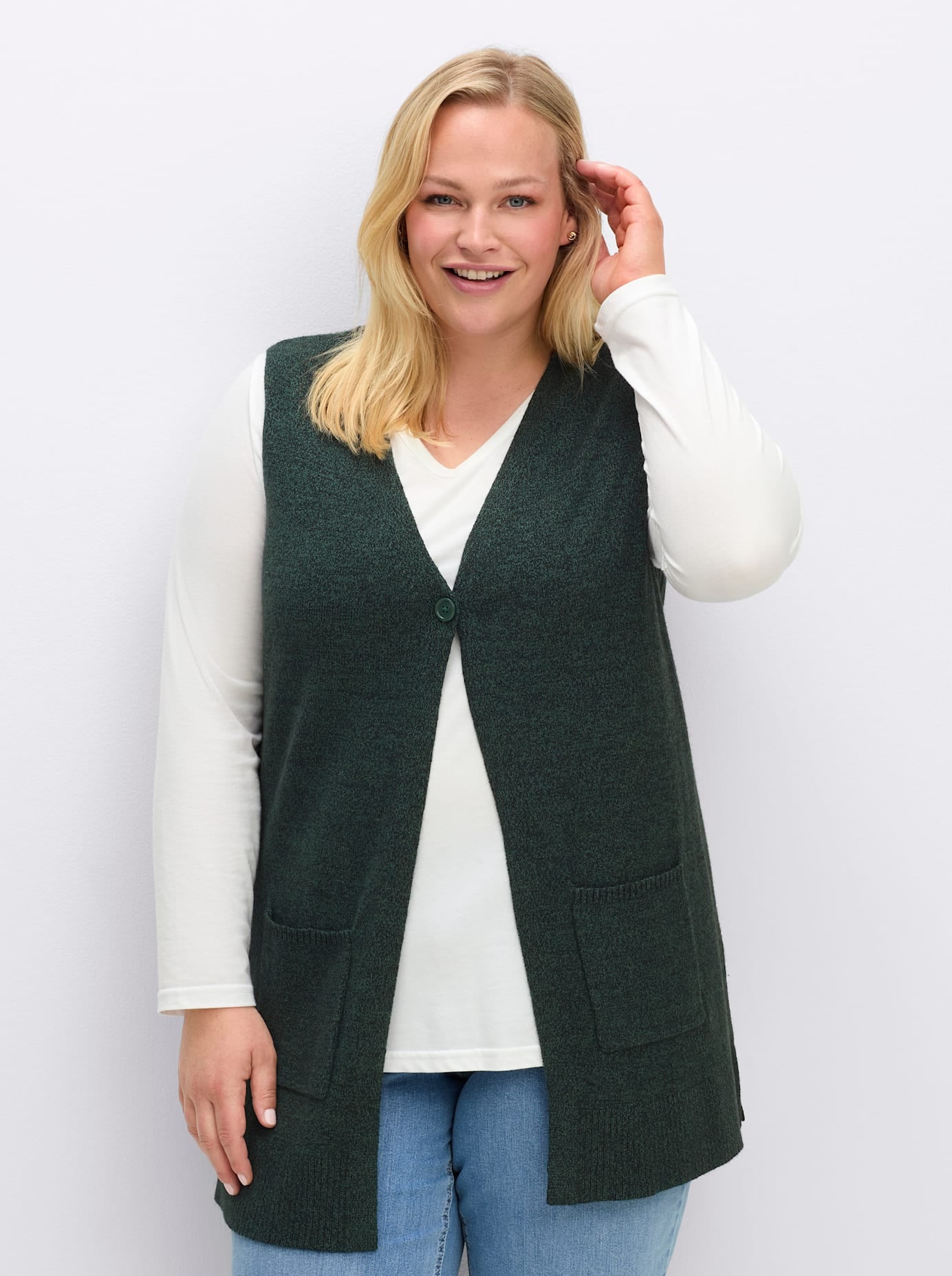 Sheego Strickweste günstig online kaufen