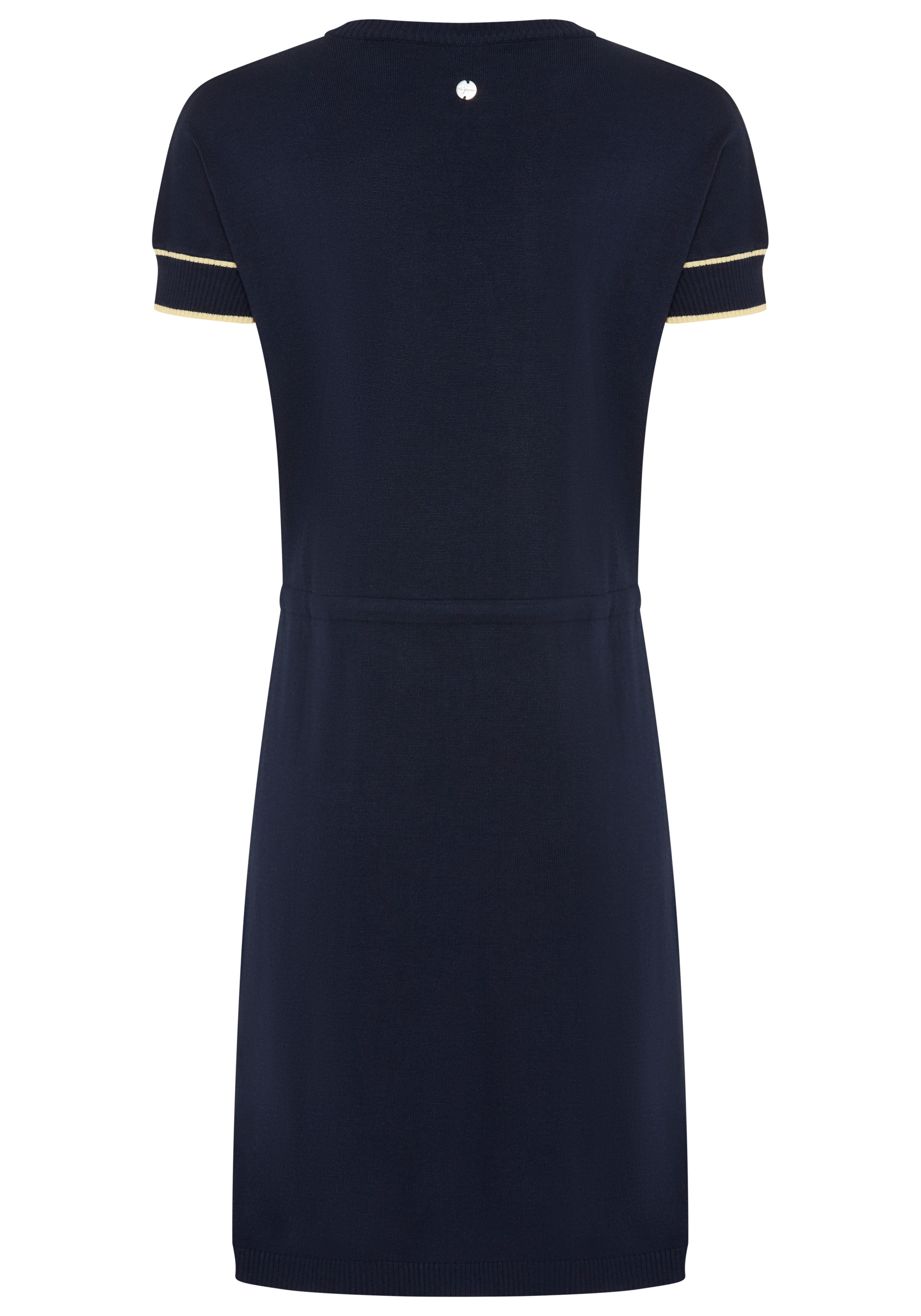 Tamaris Strickkleid mit tailliertem Bindeband und Kontraststreifen