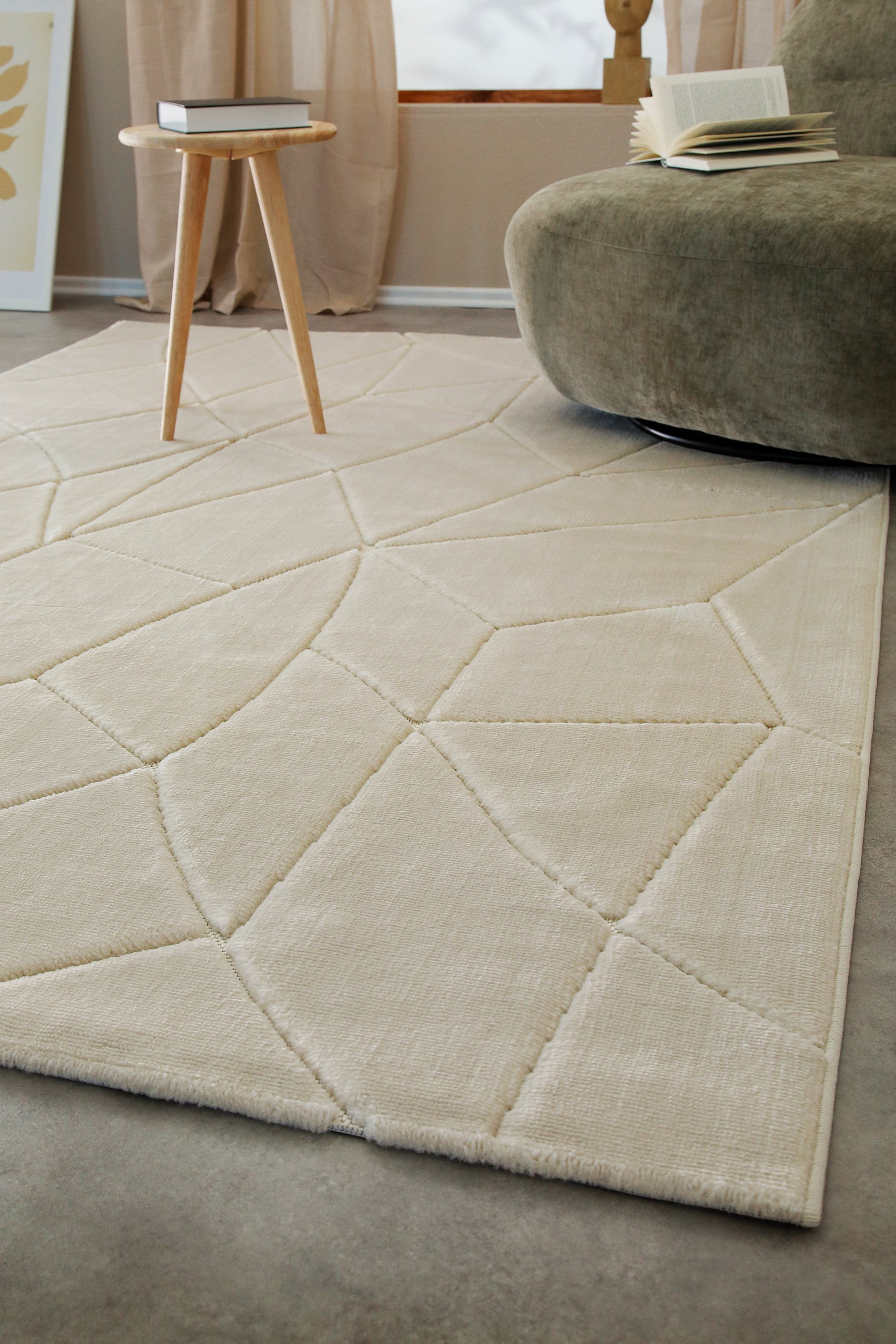 Wecon home Teppich »Unplugged, auch in quadratischer Form«, rechteckig, 10 mm Höhe, Kurzflor, Hoch Tief Struktur, gewebt, Wohnzimmer, Schlafzimmer, modern