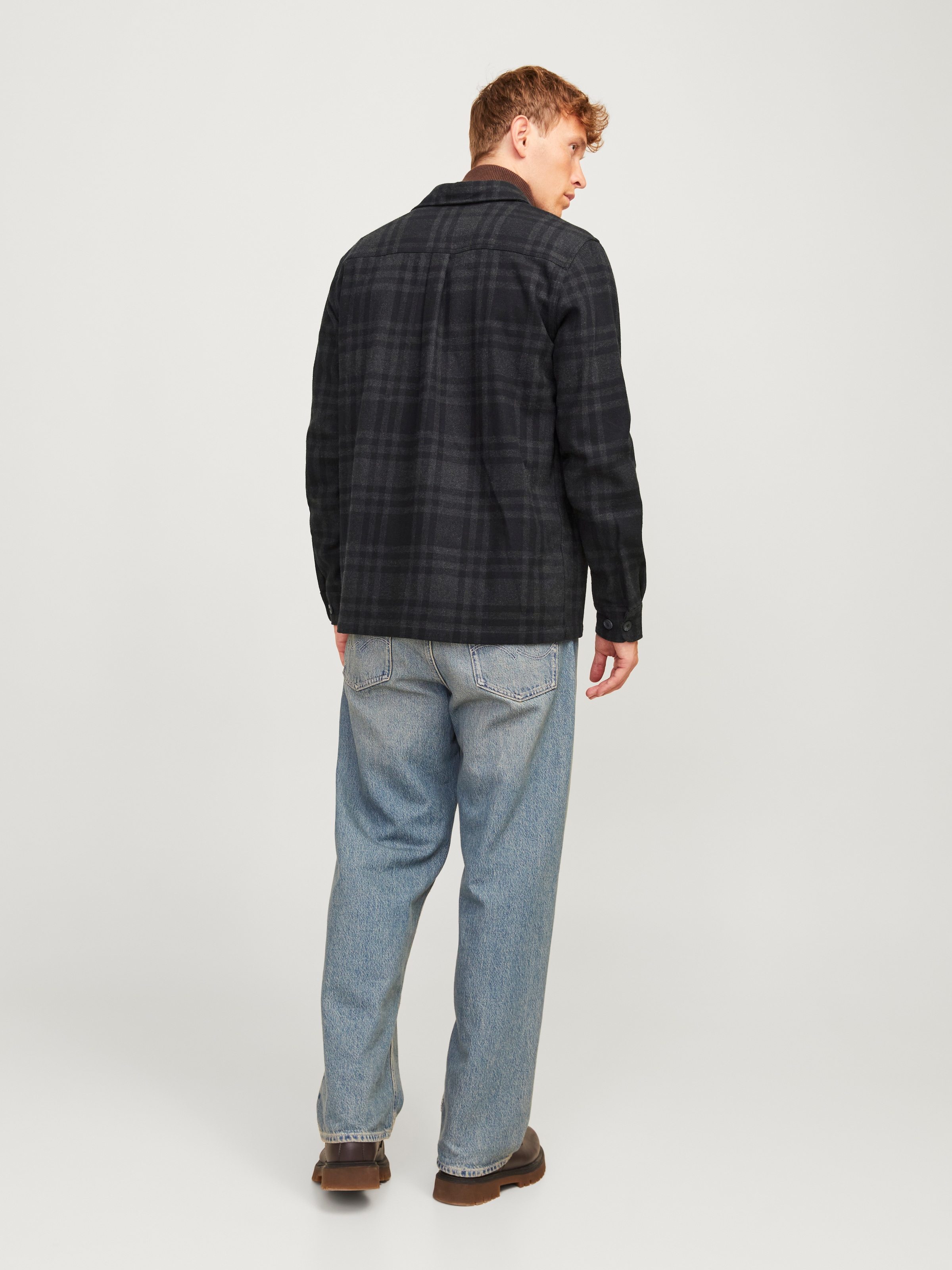 Jack & Jones Langarmhemd »JPRRAYMOND MELANGE CHECK LS OVERSHIRT SN«