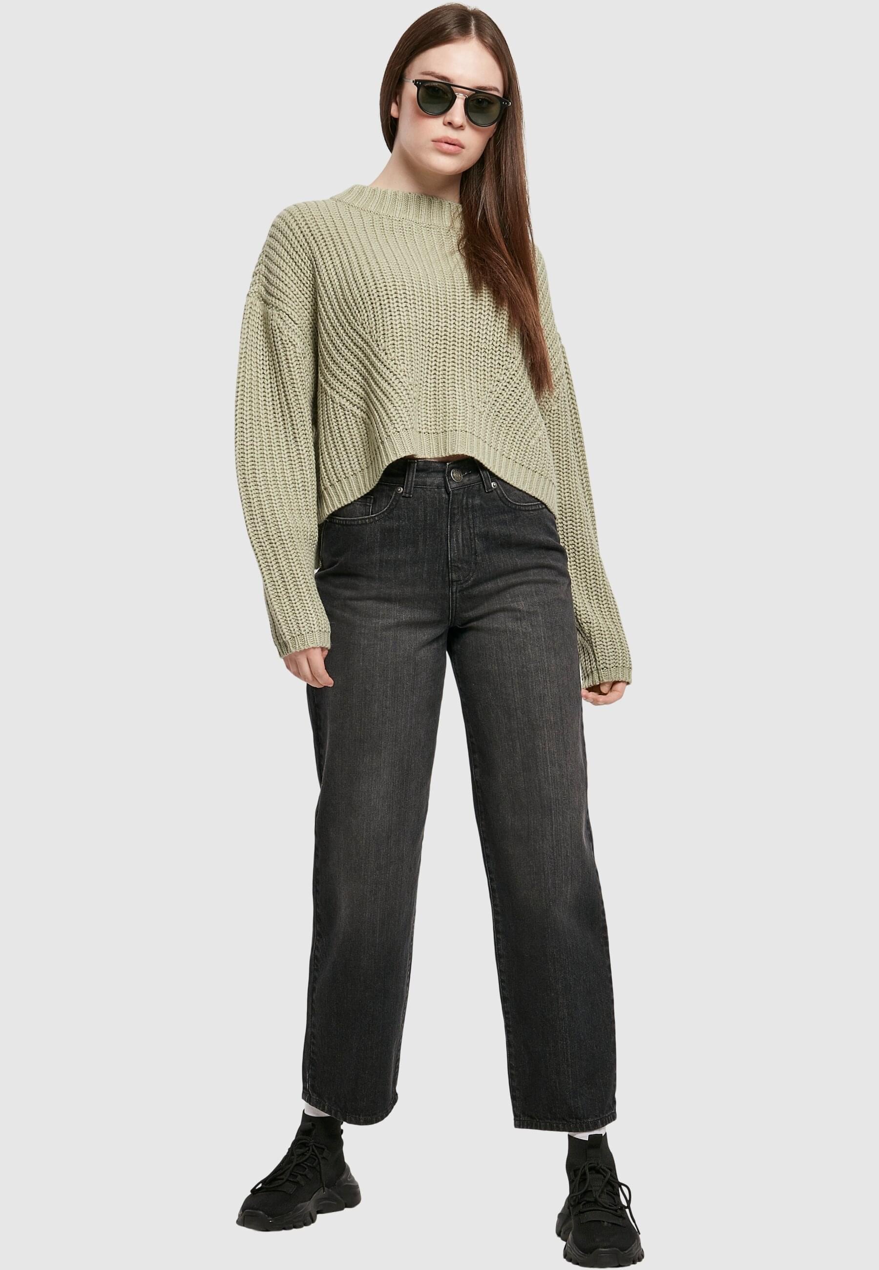 URBAN CLASSICS Rundhalspullover »Urban Classics Damen Ladies Wide Oversize Sweater«, (1 tlg.)