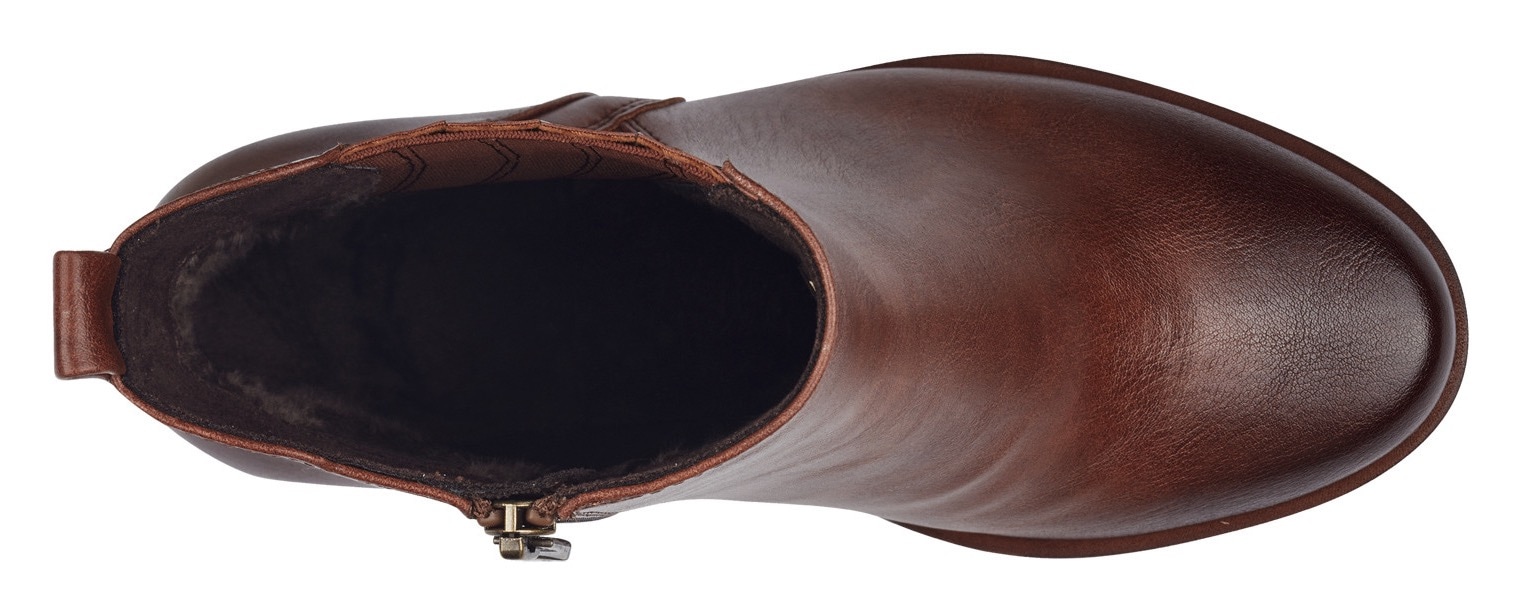 MARCO TOZZI Chelseaboots, Blockabsatz, Stiefelette, Businesschuh mit Feel Me-Ausstattung