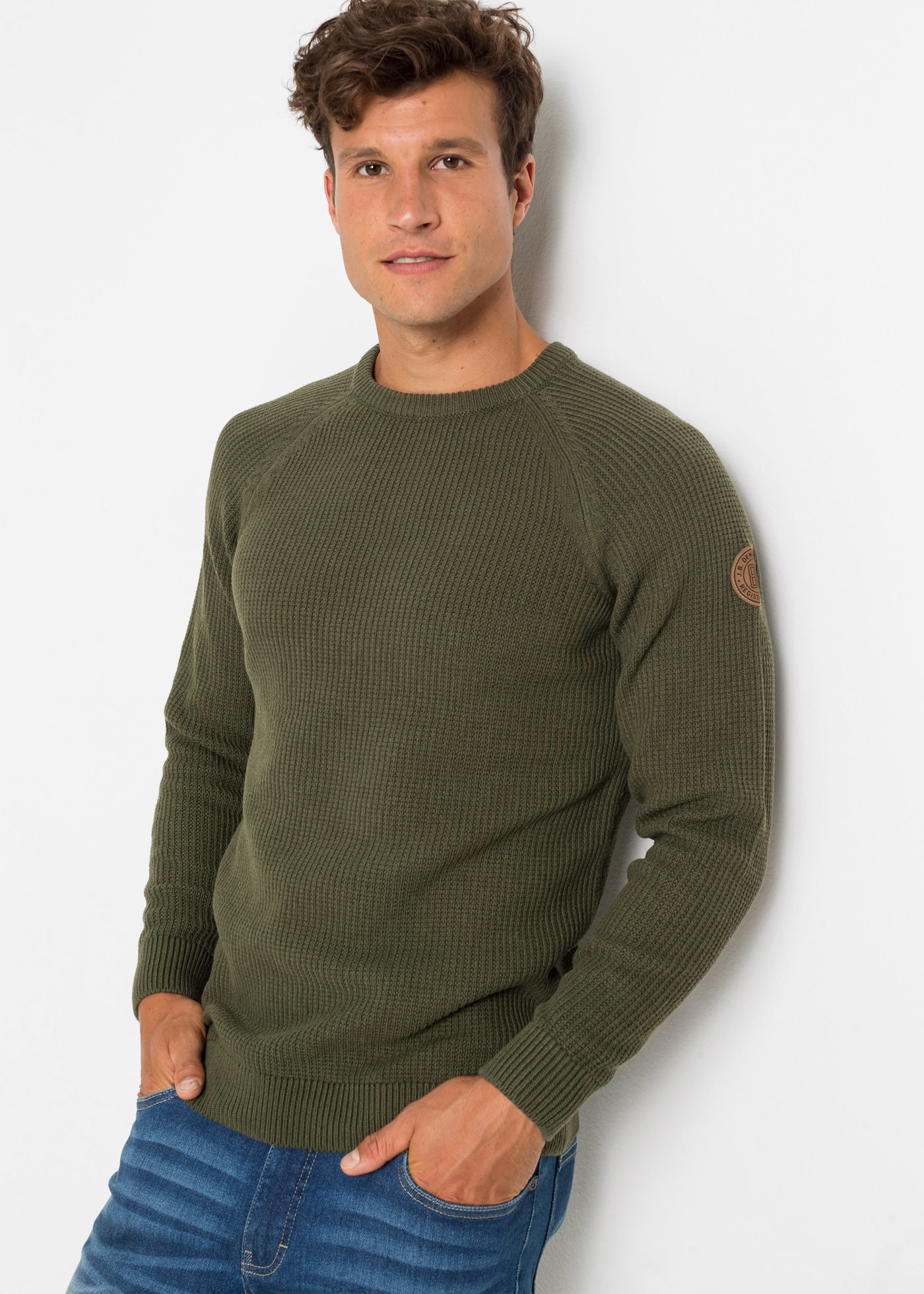 bonprix tolle Baumwollmischung, mit Rundhalsausschnitt, Regular Fit