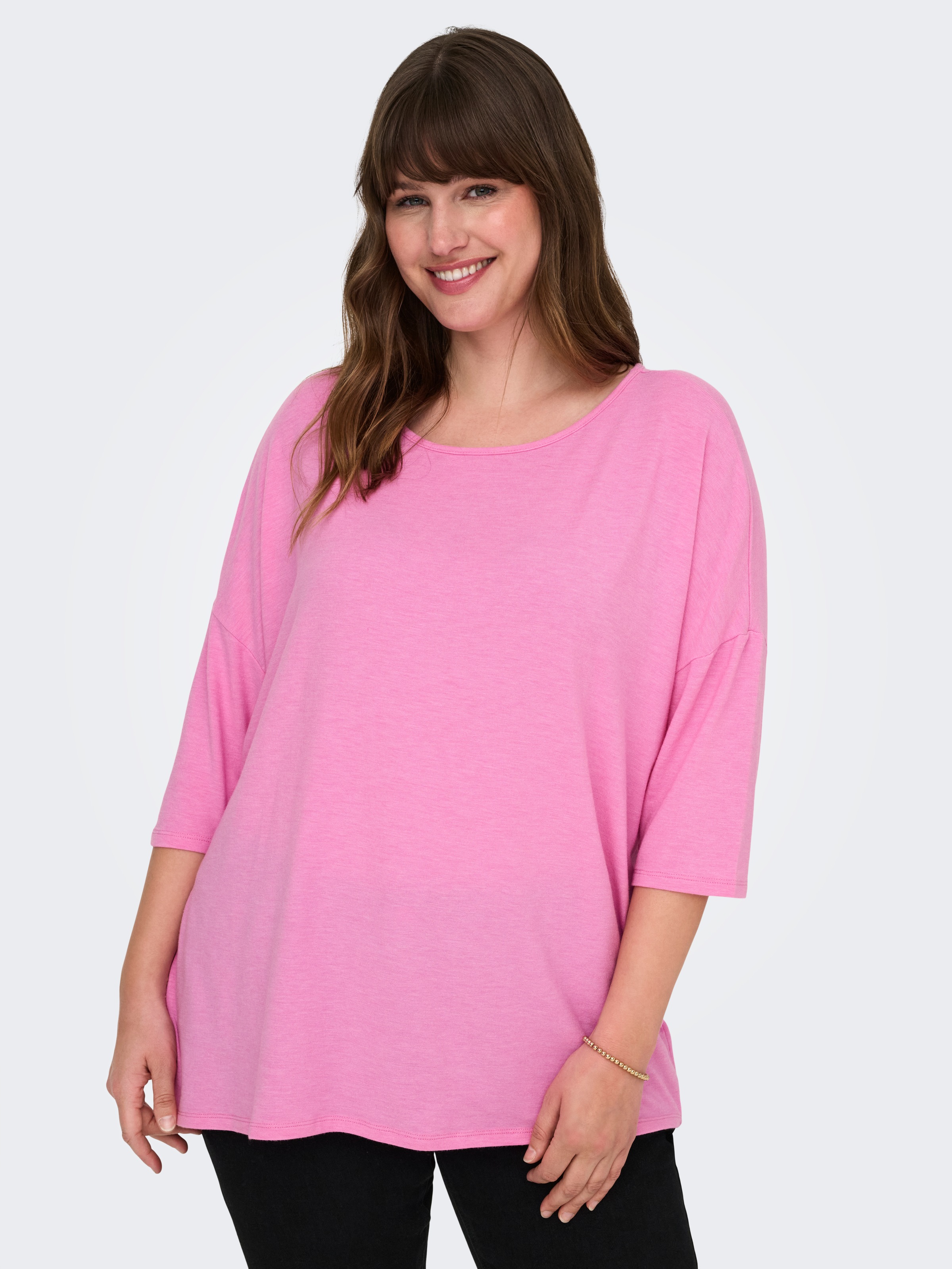 ONLY CARMAKOMA 3/4-Arm-Shirt "CARLAMOUR 3/4 TOP JRS NOOS" günstig online kaufen