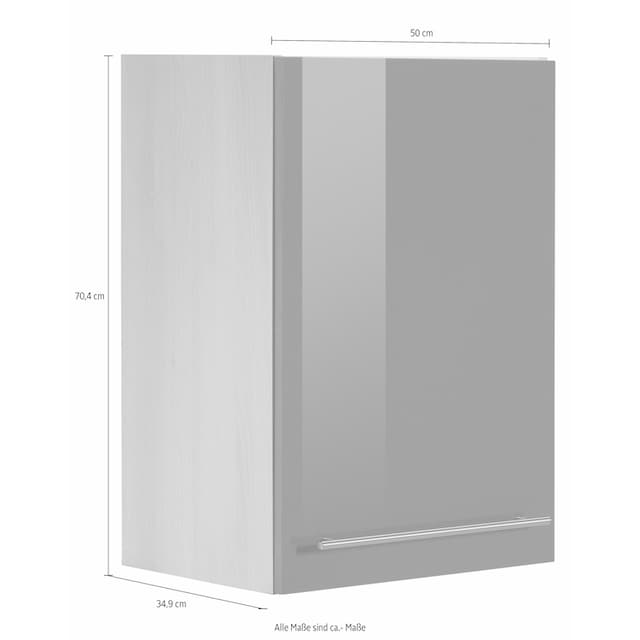 OPTIFIT Hängeschrank »Bern«, Breite 50 cm, 70 cm hoch, mit 1 Tür, mit  Metallgriff kaufen | BAUR
