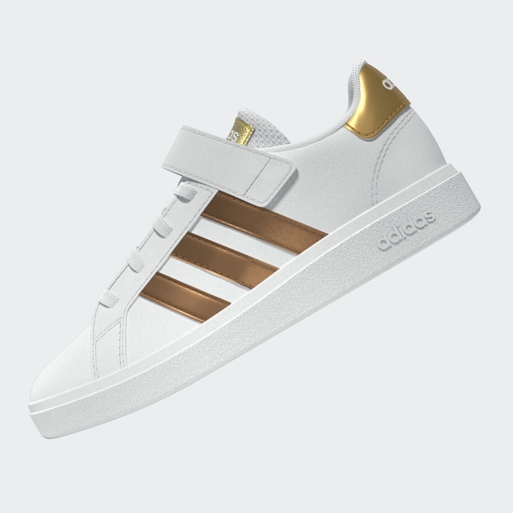 adidas Sportswear Sneaker »GRAND COURT SUSTAINABLE LIFESTYLE COURT ELASTIC LACE AND TOP STRAP«, Design auf den Spuren des adidas Superstar