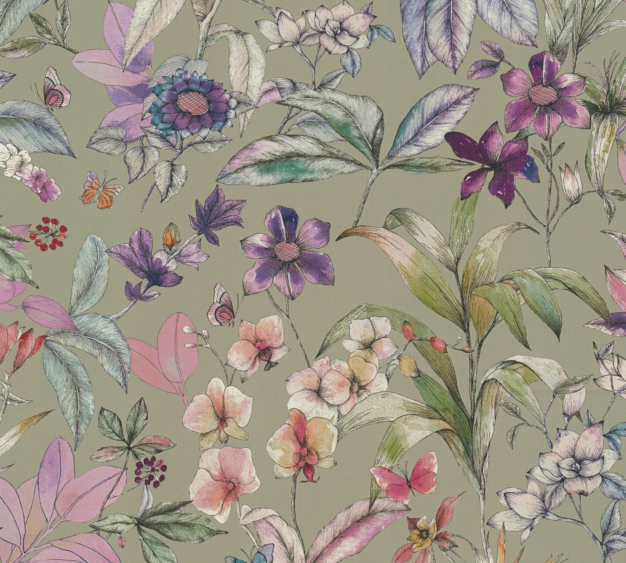 A.S. Création Vliestapete »Pintwalls III Blumentraum Aquarell« floral strukturiert Aquarelldesign, florale Motive – Schlaf-, Wohnzimmer, Flur