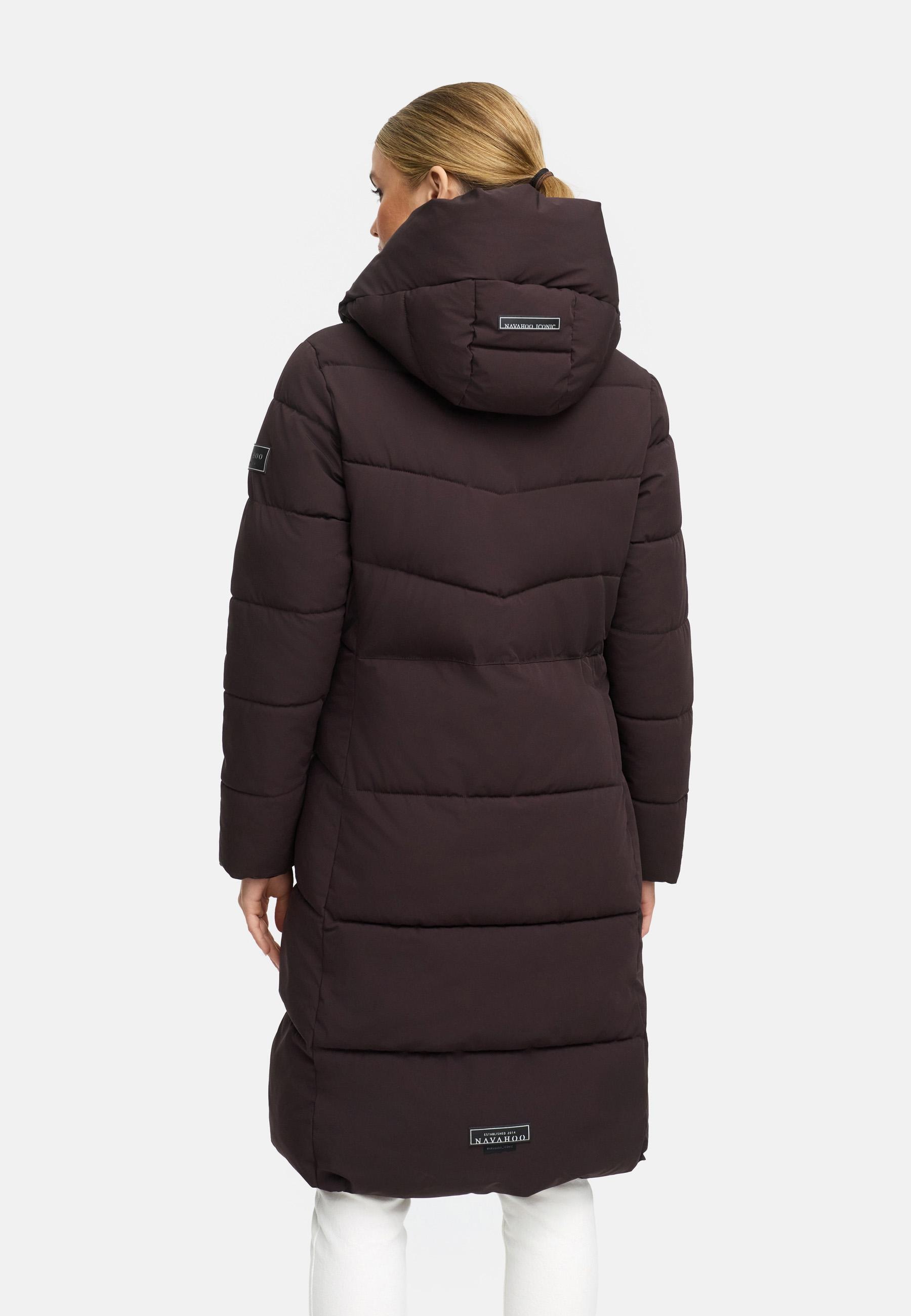 Navahoo Steppmantel »Schokokuss XIV«, Warmer Damen gesteppter Wintermantel mit Kapuze
