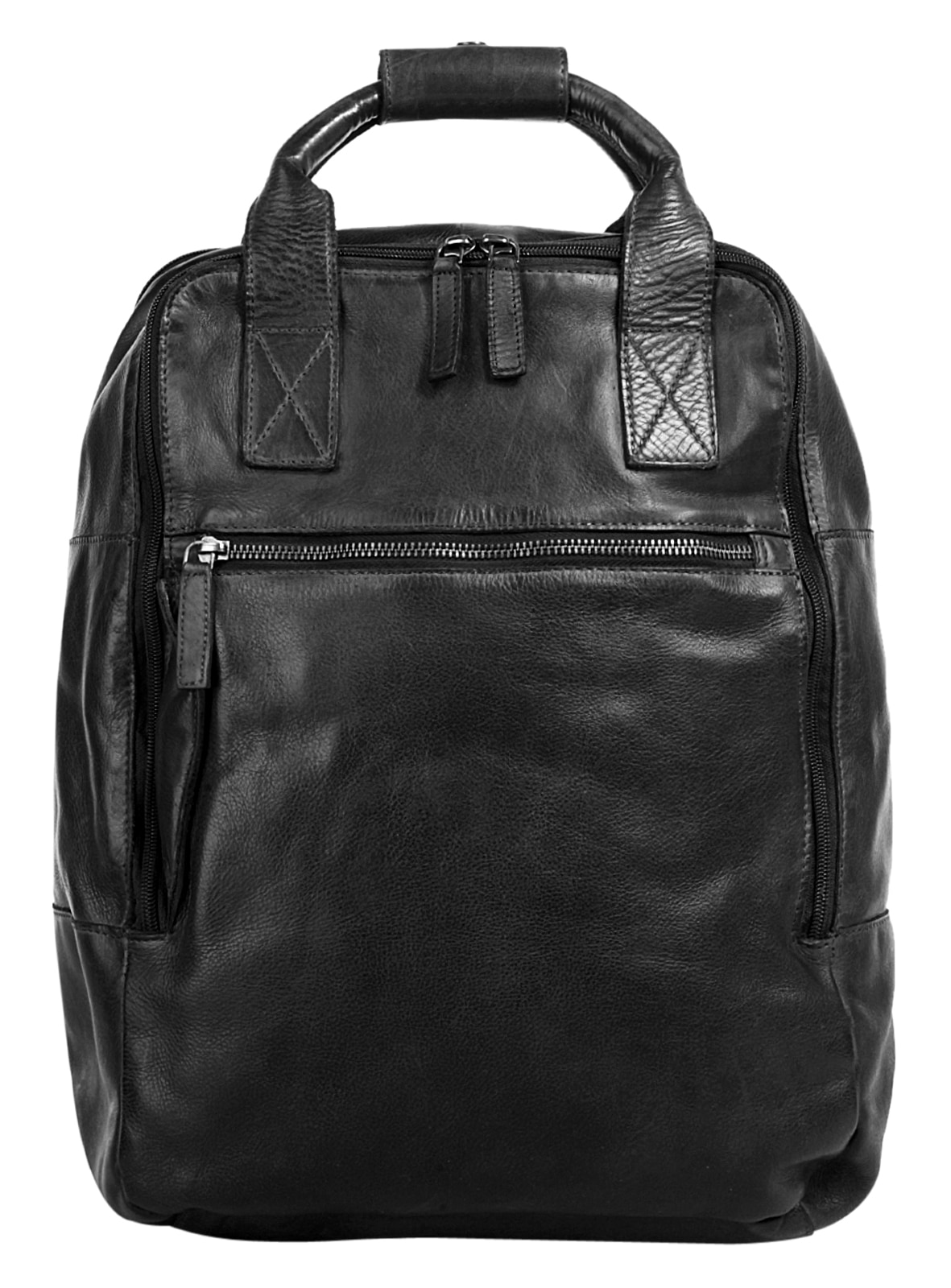 X-Zone Laptoprucksack, echt Leder