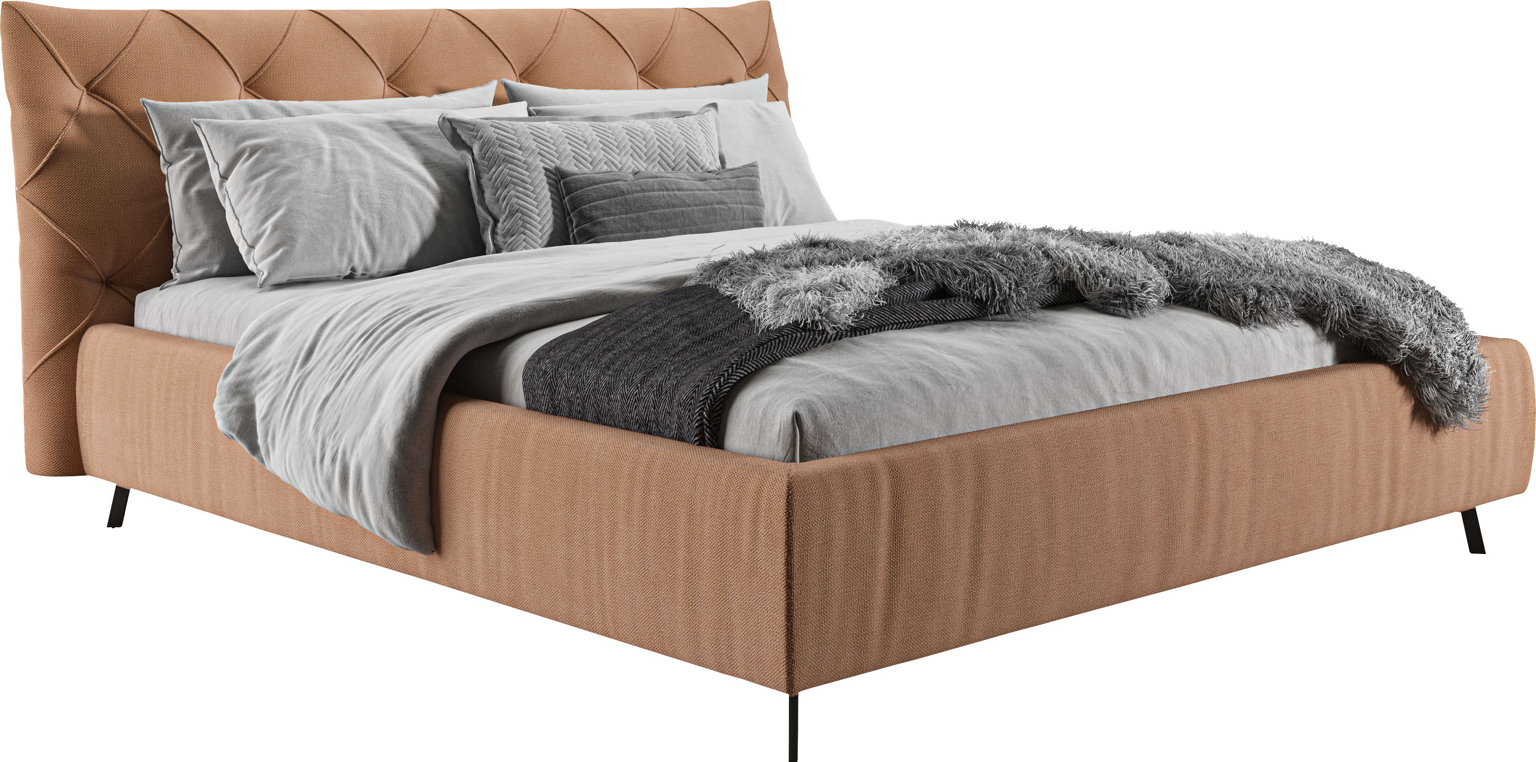 Home affaire "Elloree, in 4 Breiten bis 200cm, auch in Leder" Kopfteilhöhe 105 cm, belastbar bis 280 kg, auch in Überlänge 220cm