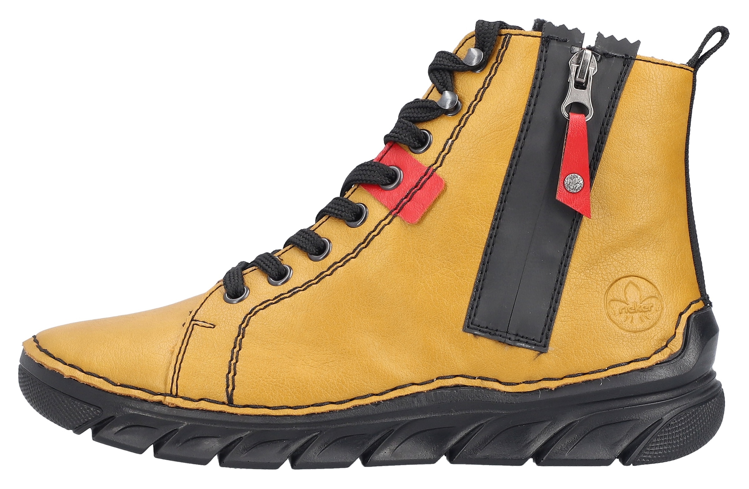 Rieker Winterboots, Schnürstiefelette, Schnürboots, Warmfutter, mit Anziehlasche