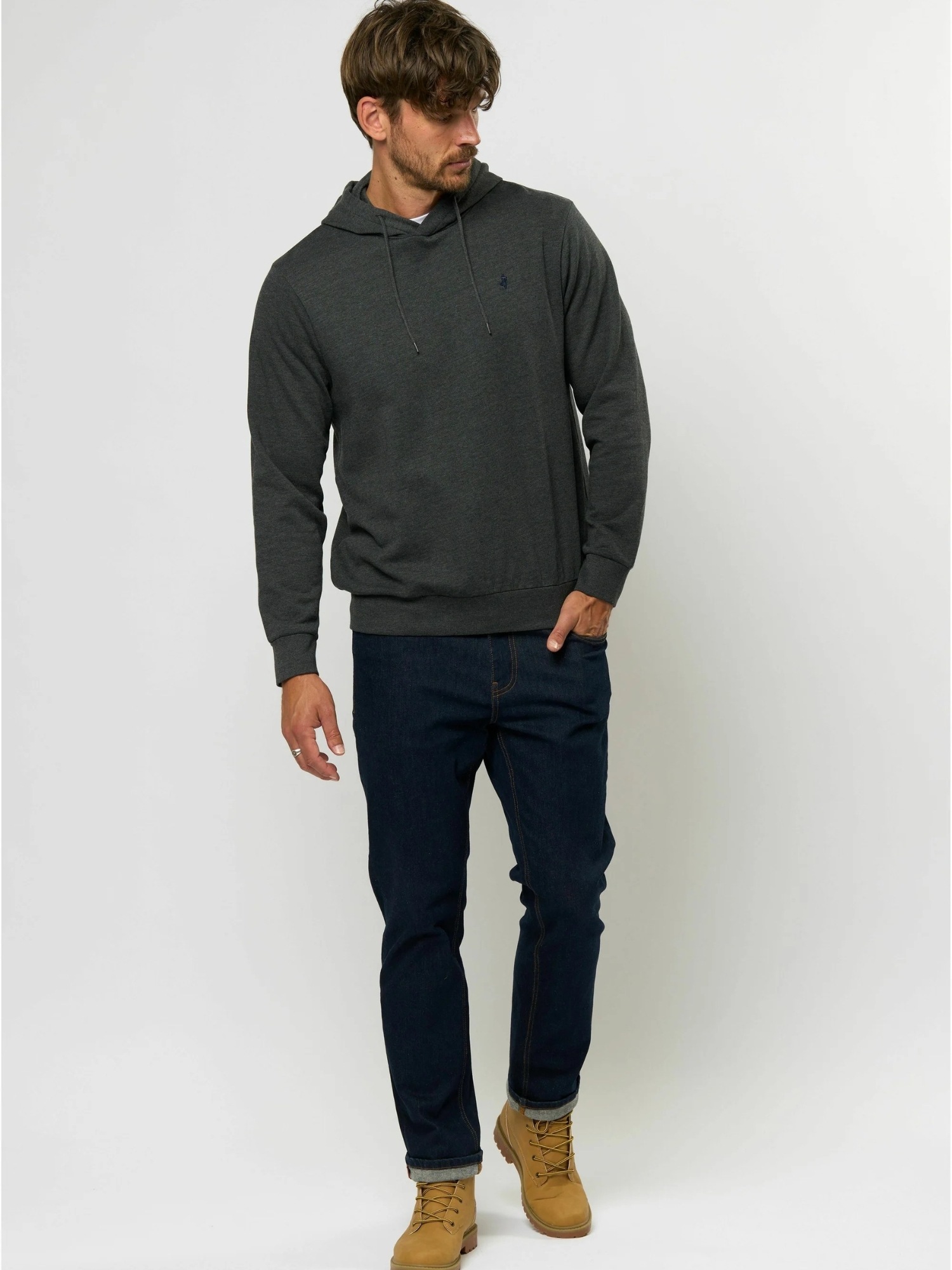 MCS MCChris Crew Neck Pullover Men Dark Grey Melange Size S 2