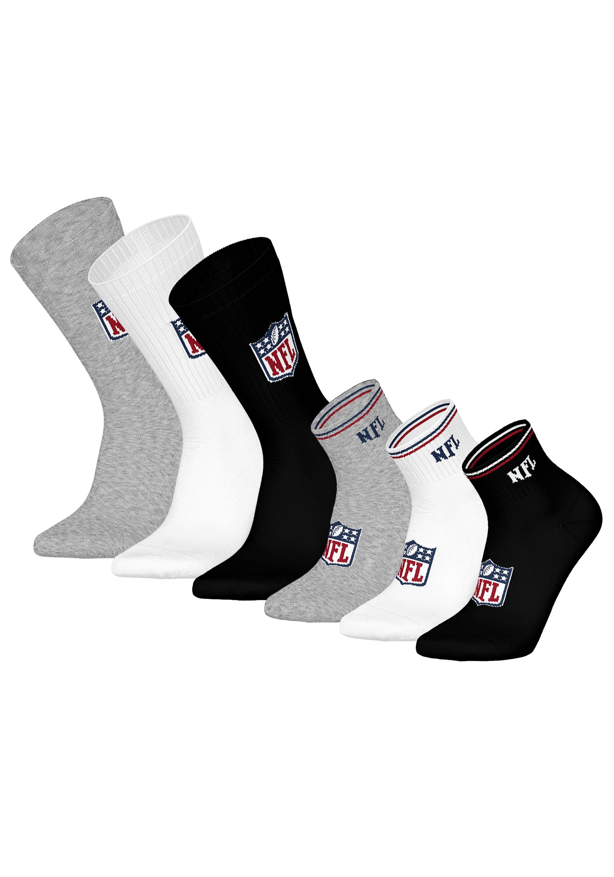 NFL Kurzsocken "Socken NFL SHIELD 6Pack Socks Mix 6er Pack" 6 Paar tlg.