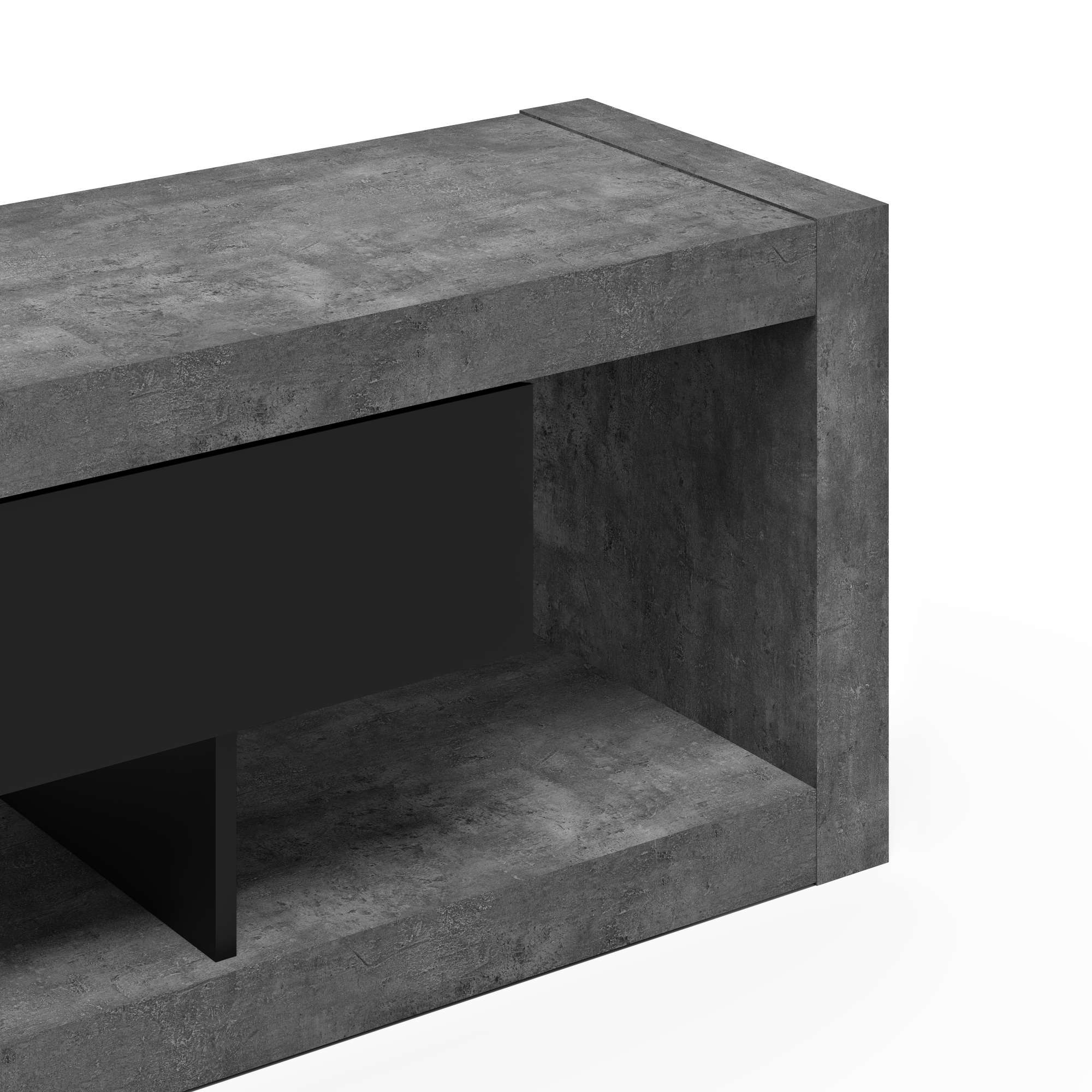 TemaHome TV-Bank »Nara TV-Tisch, TV-Schrank, Lowboard,«, 7 cm starker Rahmen für hohe Stabilität, 2 Schubladen
