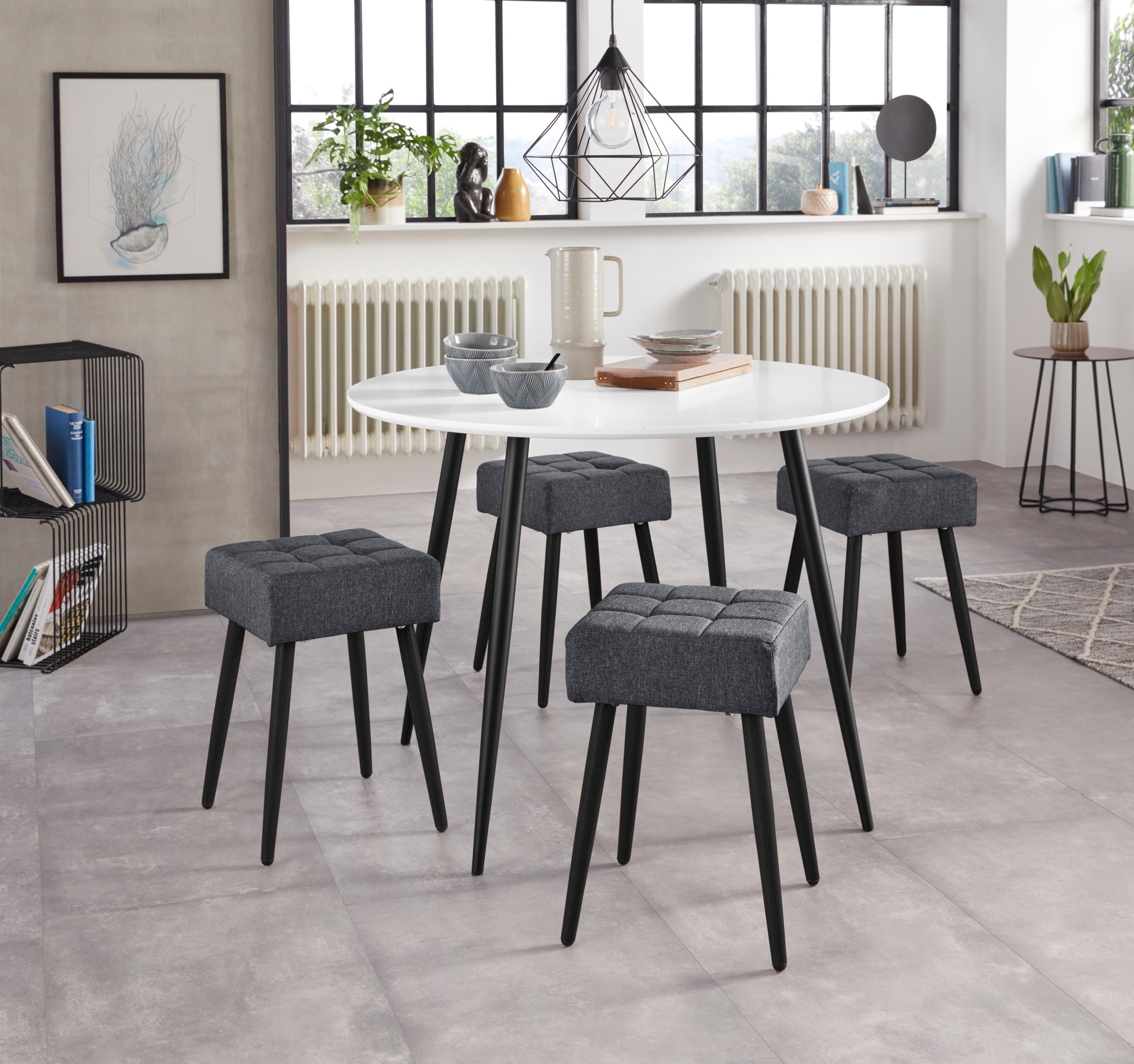 INOSIGN Hocker "Louise" 1 Stk. tlg. quadratische Sitzfläche in 32 cm günstig online kaufen