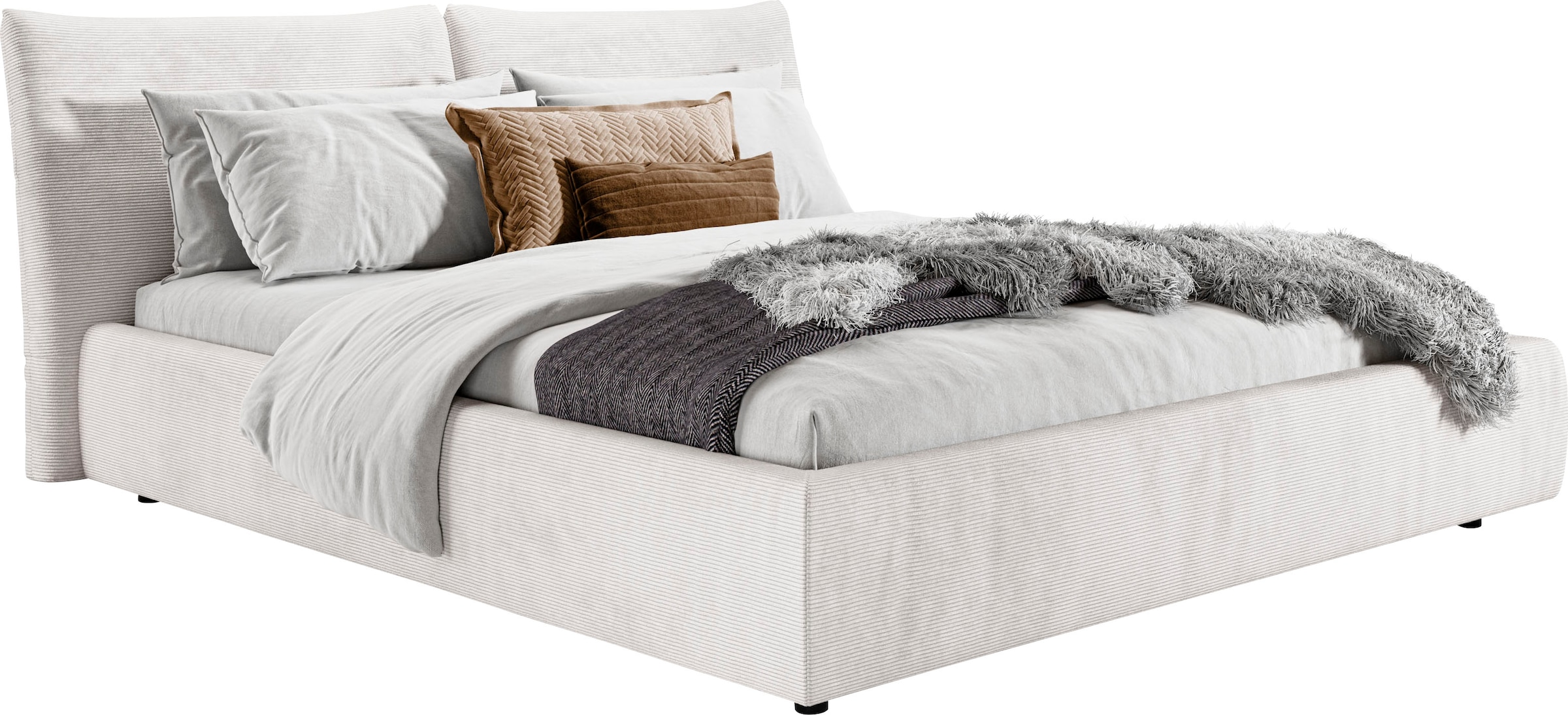 Home affaire Polsterbett "Priora in 4 Breiten bis 200cm" auch in NaturLEDER günstig online kaufen