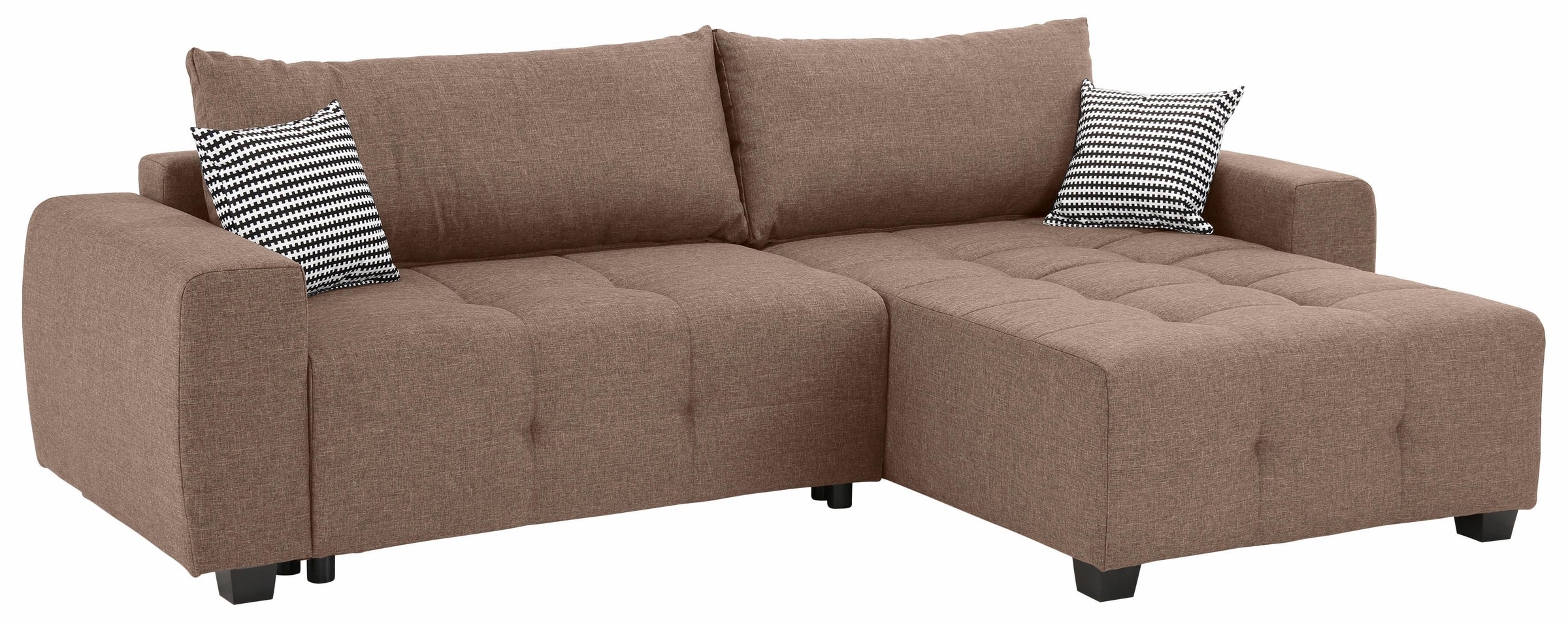 Home affaire Ecksofa "Bella L-Form, B: 254 cm" mit 2 Zierkissen, optional B günstig online kaufen
