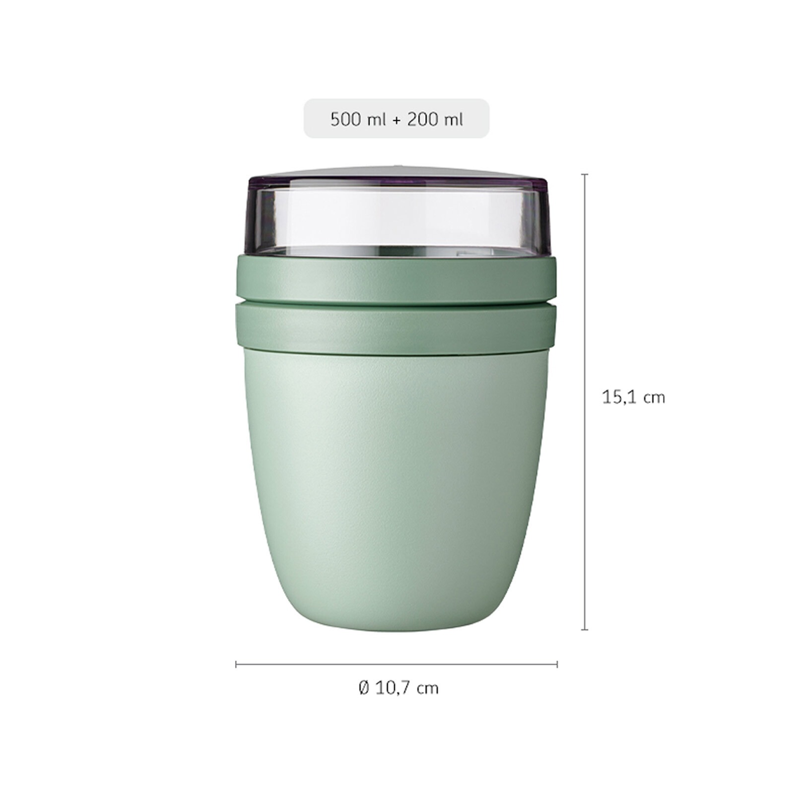 Thumbnail - Mepal Lunchbox "Lunchpot Switch Ellipse 500 ml (+ 200 ml)" 1 Stk. tlg.