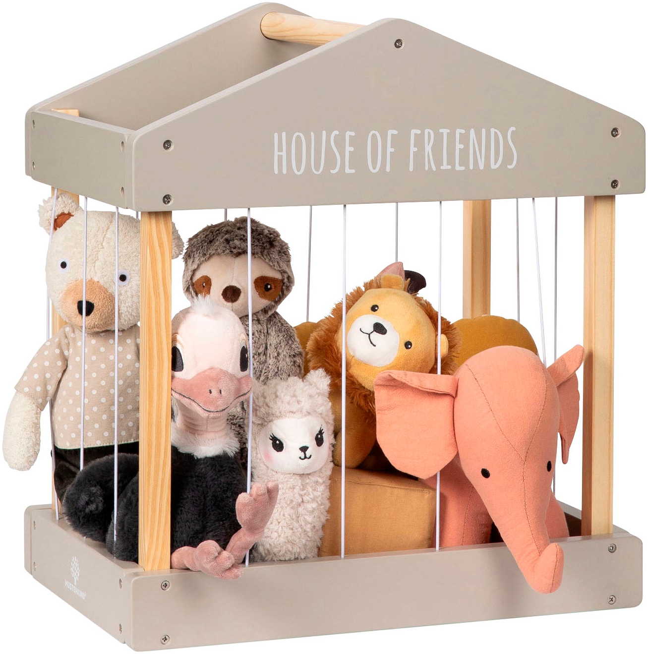 Aufbewahrungsbox »House of Friends, warmgrau/natur«, FSC®-Holz aus gewissenhaft...